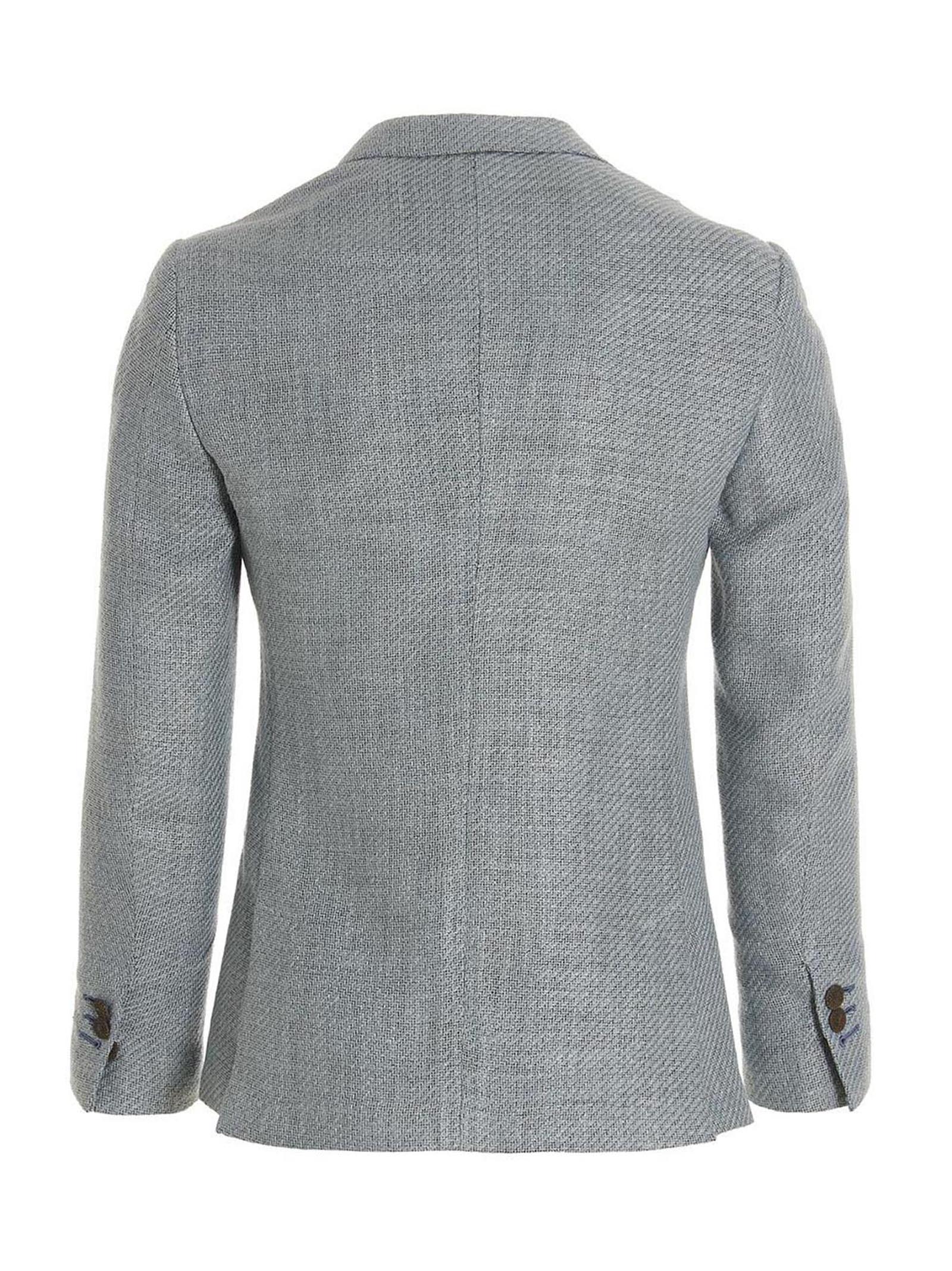 MAURIZIO MIRI Blue Silk Blazer