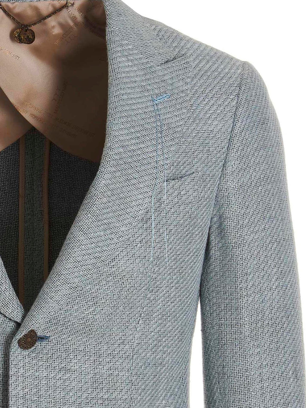 MAURIZIO MIRI Blue Silk Blazer
