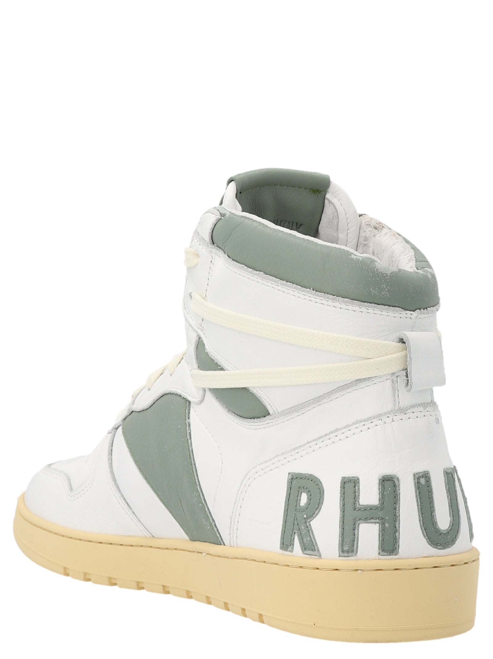 Rhude Bicolor Calfskin High Top Sneakers
