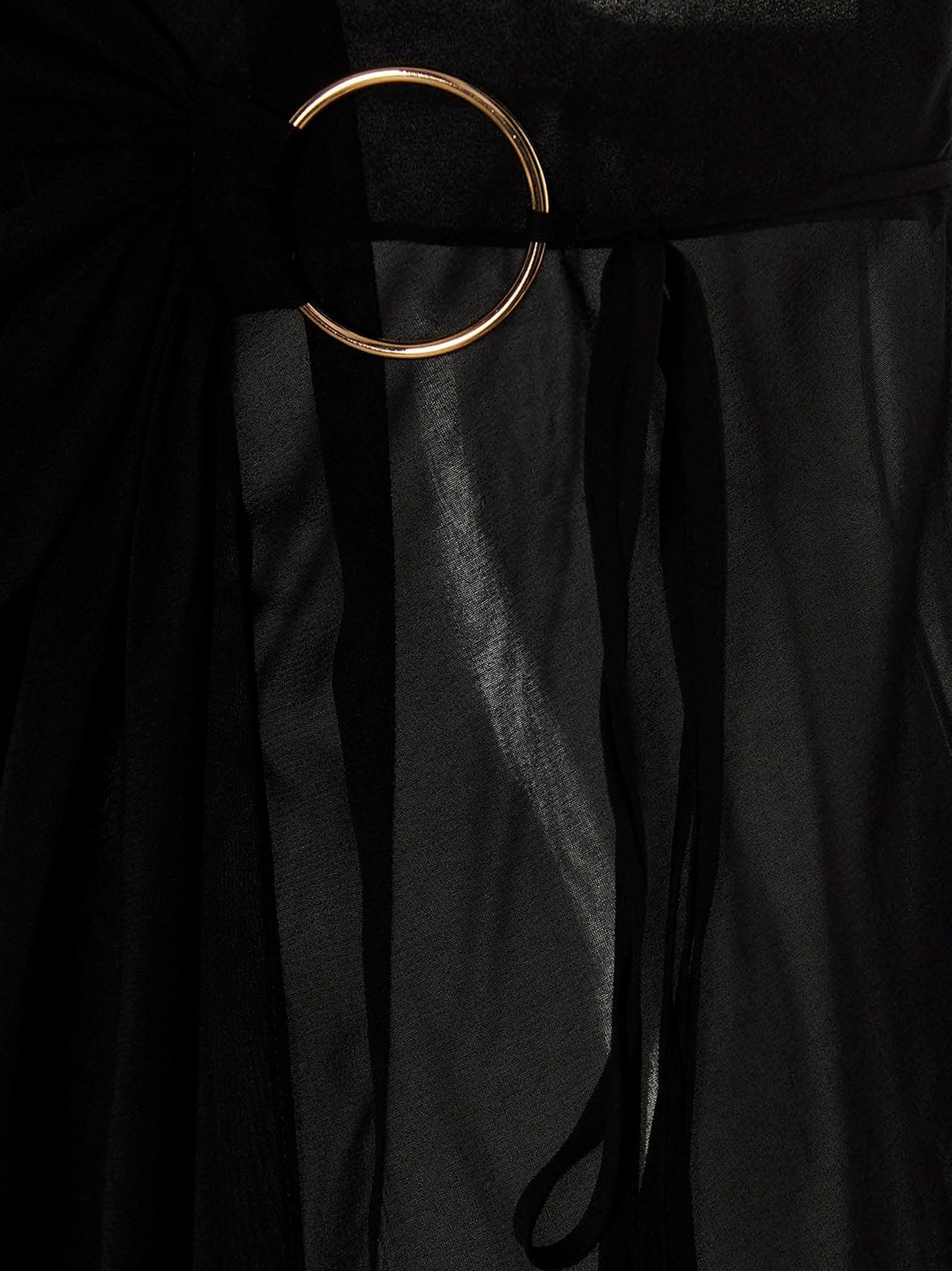 Louisa Ballou Black Silk Long Dress