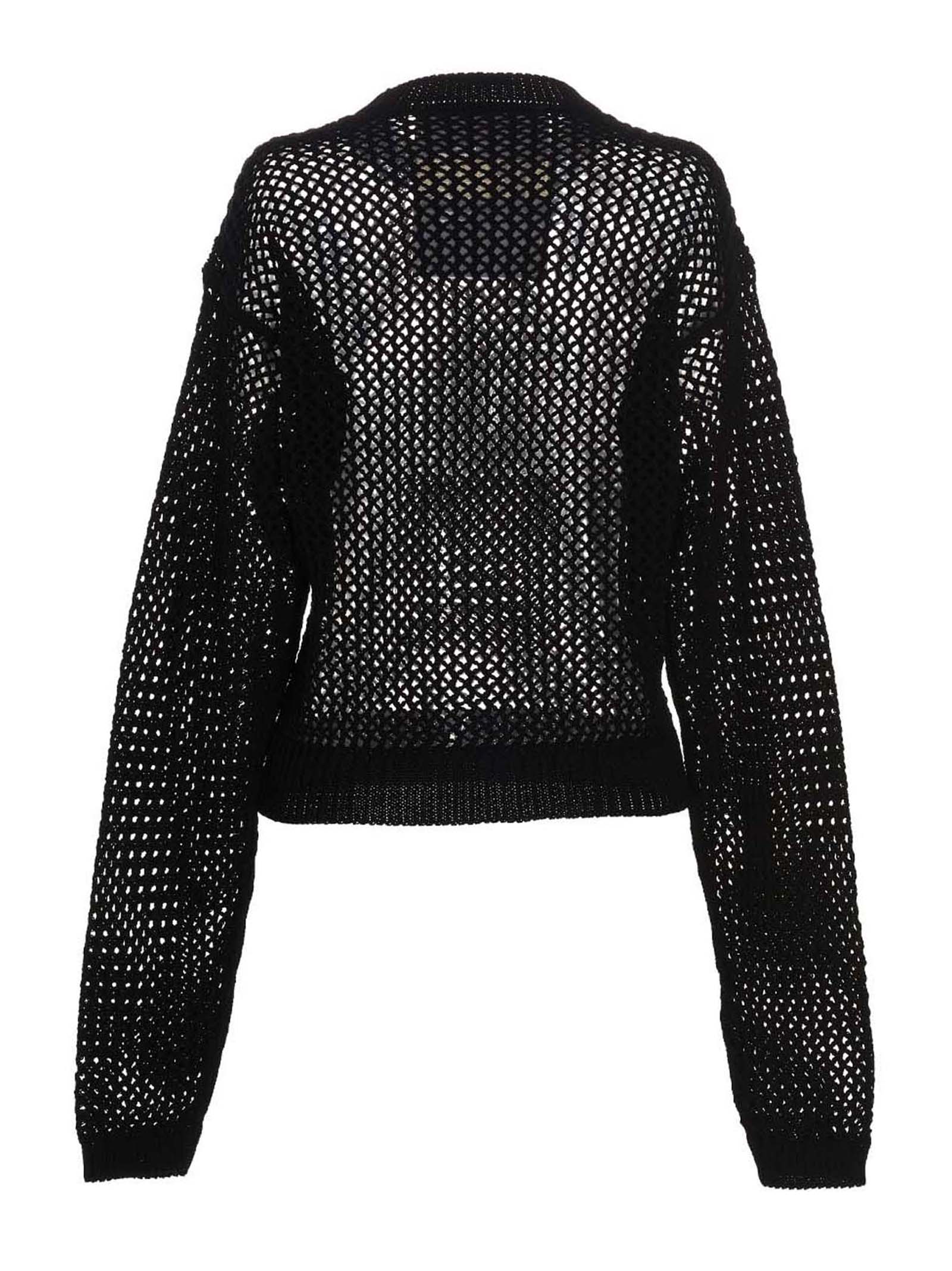 RAMAEL Black Cotton Cardigan