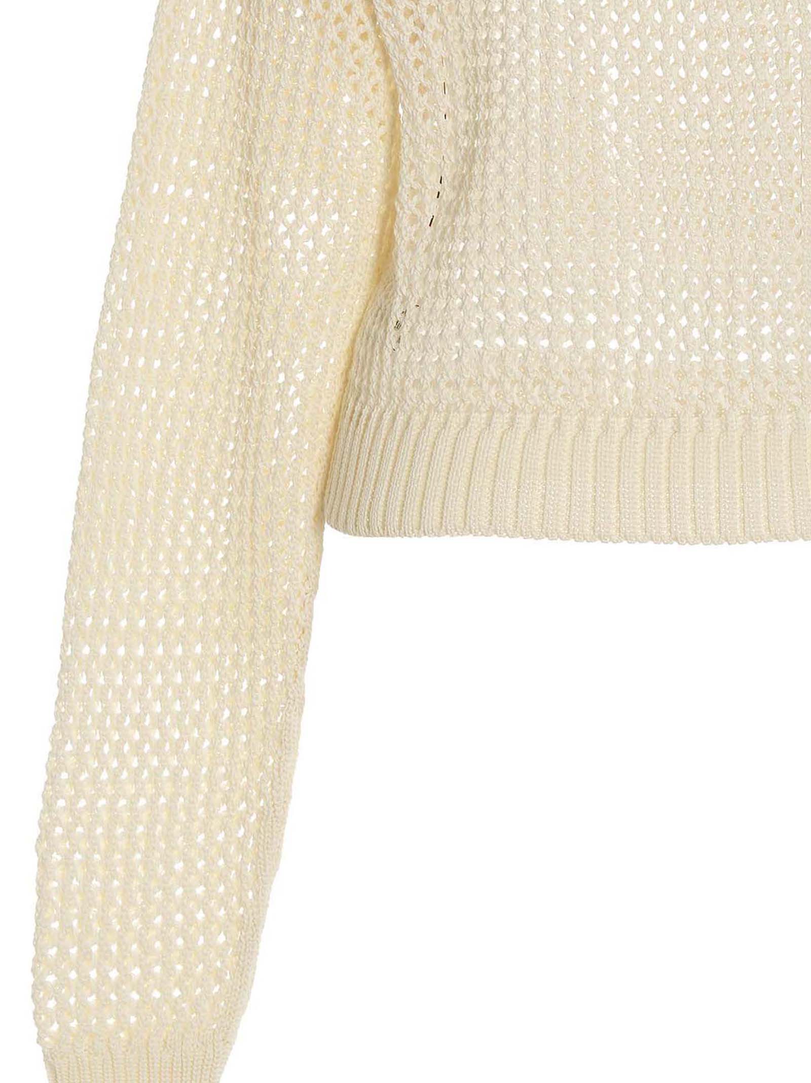 RAMAEL White Cotton Cardigan