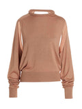RAMAEL Beige Silk Cardigan