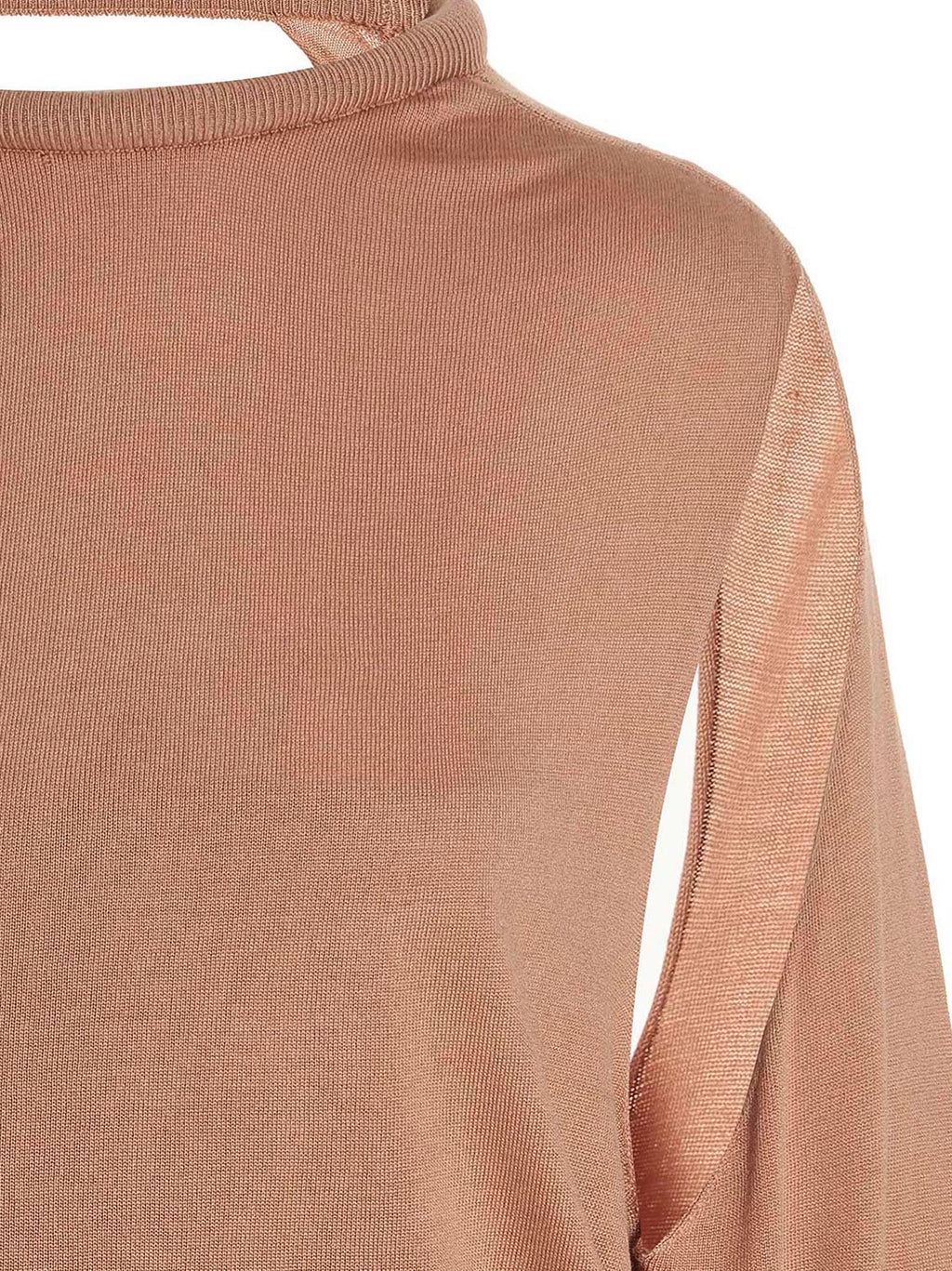 RAMAEL Beige Silk Cardigan