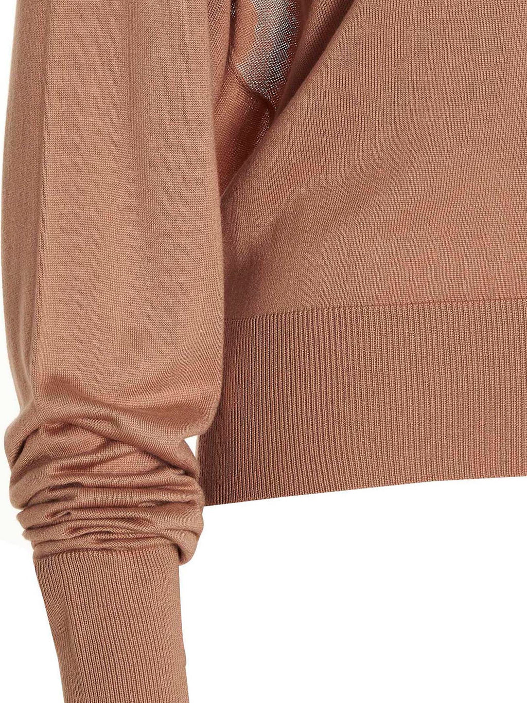 RAMAEL Beige Silk Cardigan