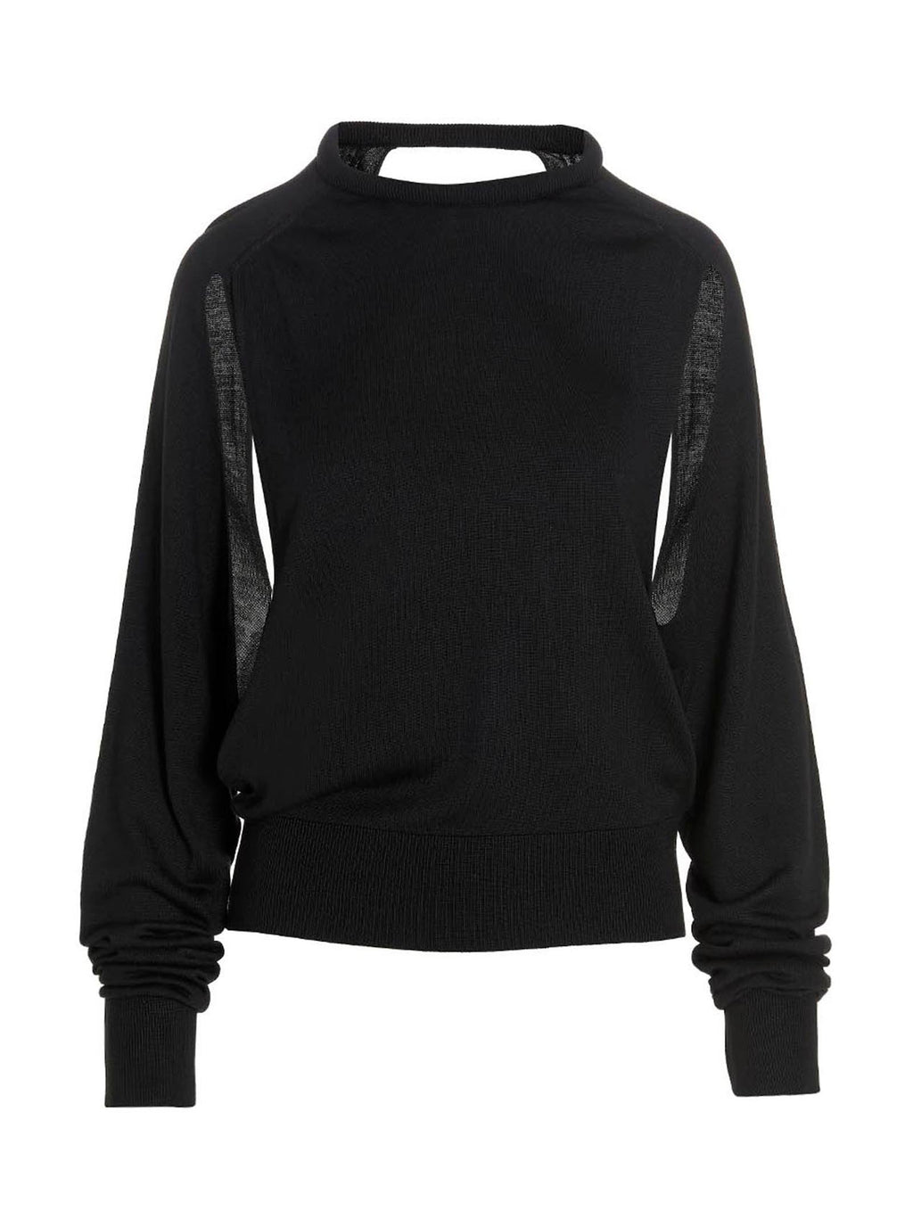 RAMAEL Black Silk Cardigan
