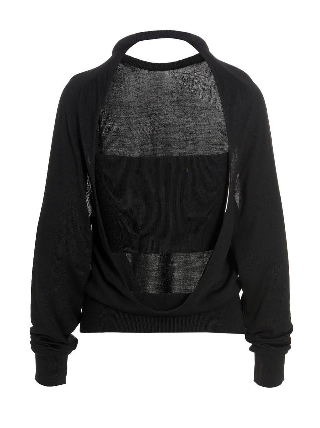 RAMAEL Black Silk Cardigan