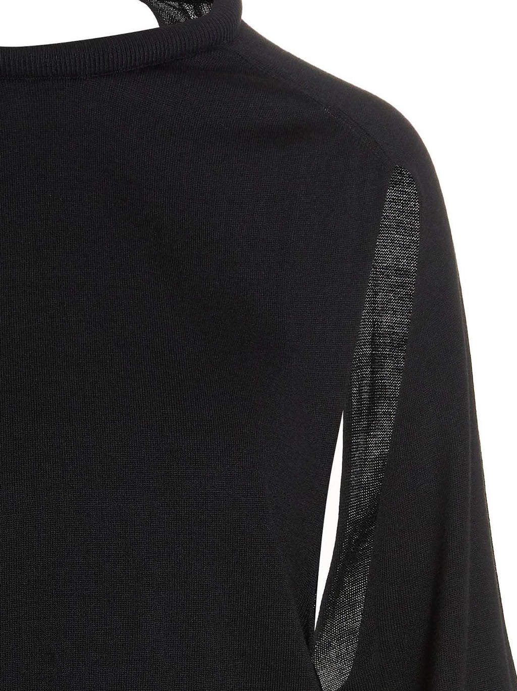 RAMAEL Black Silk Cardigan