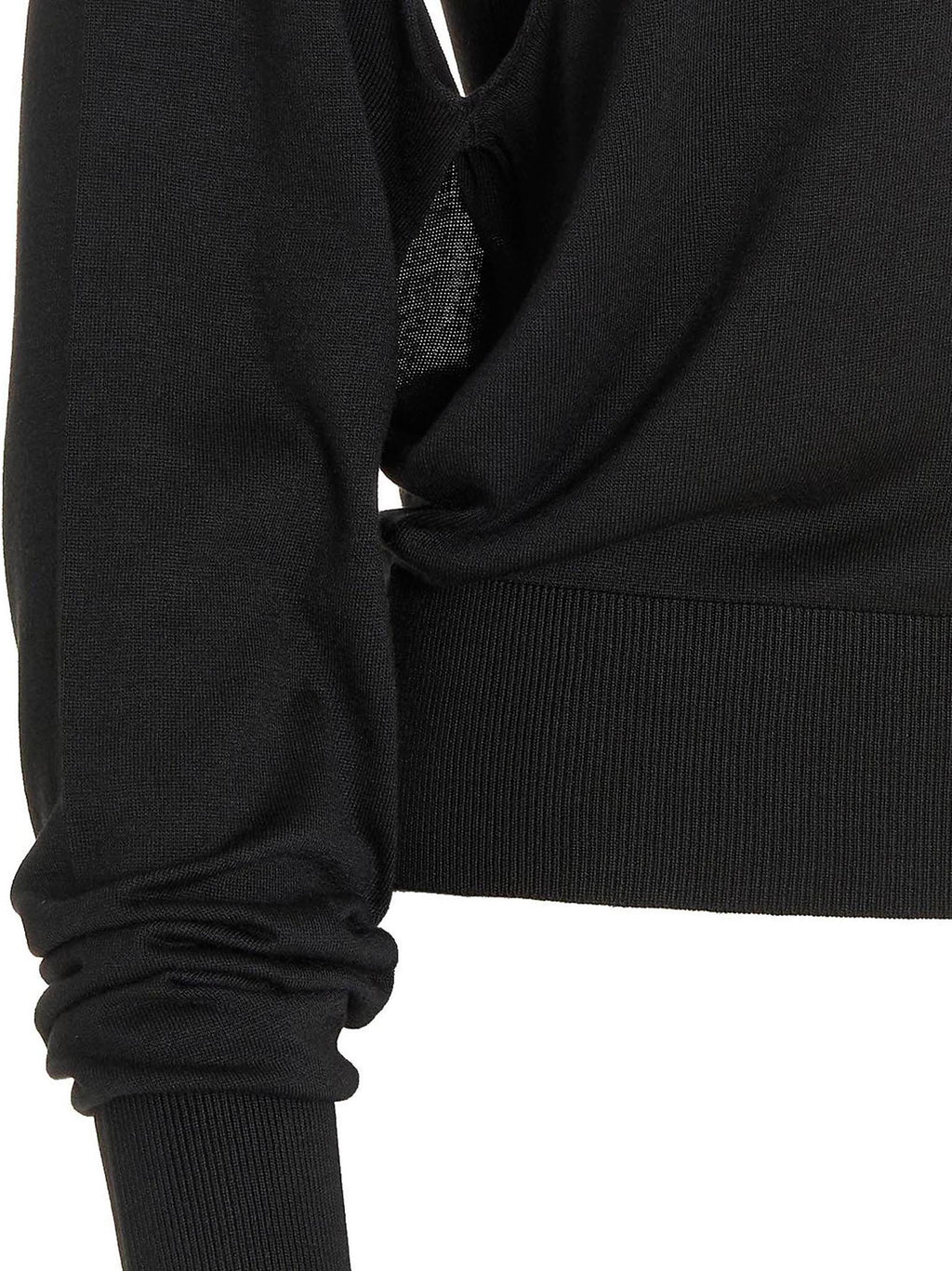 RAMAEL Black Silk Cardigan