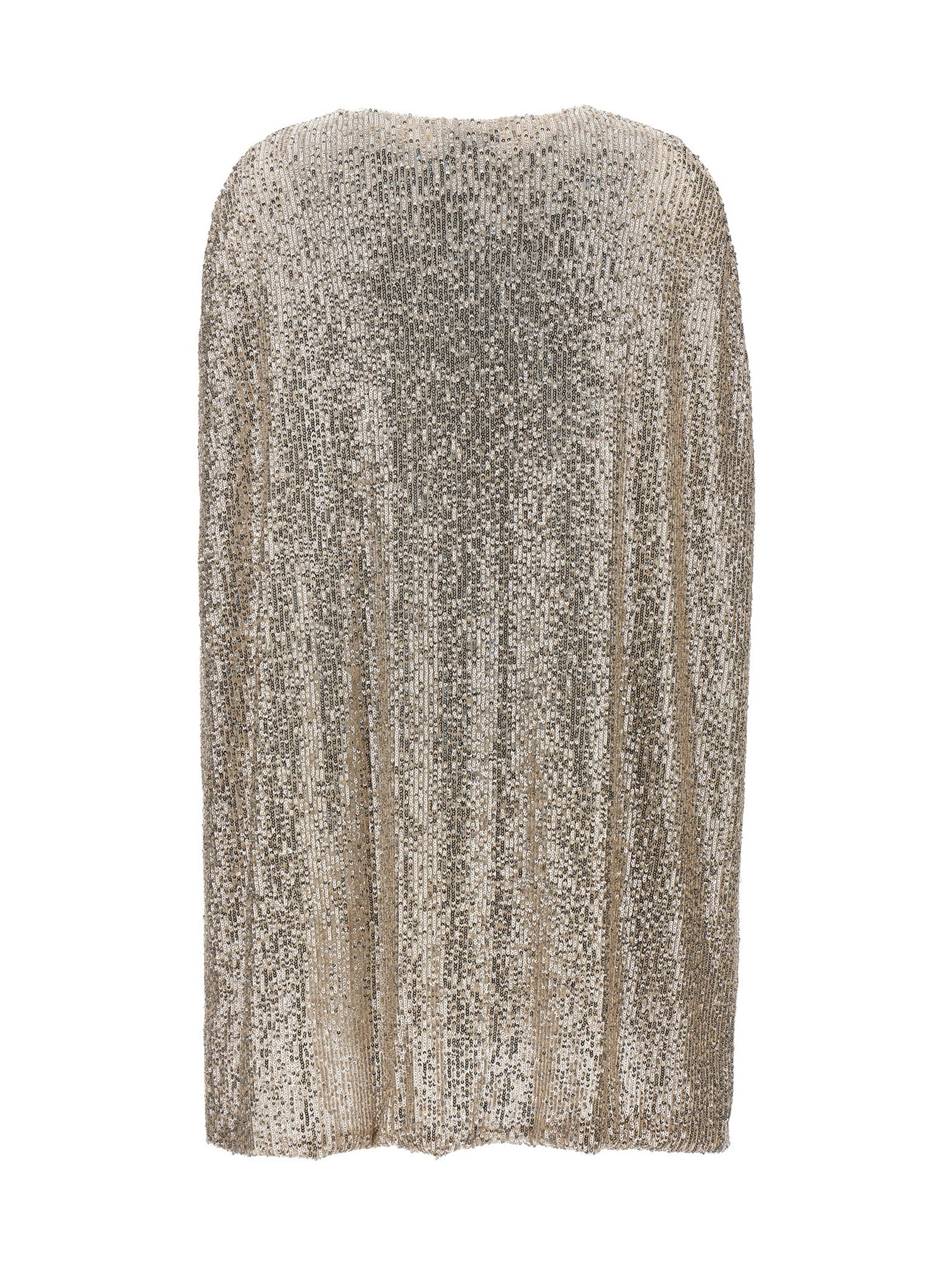 LE TWINS Silver Polyester Short Dress