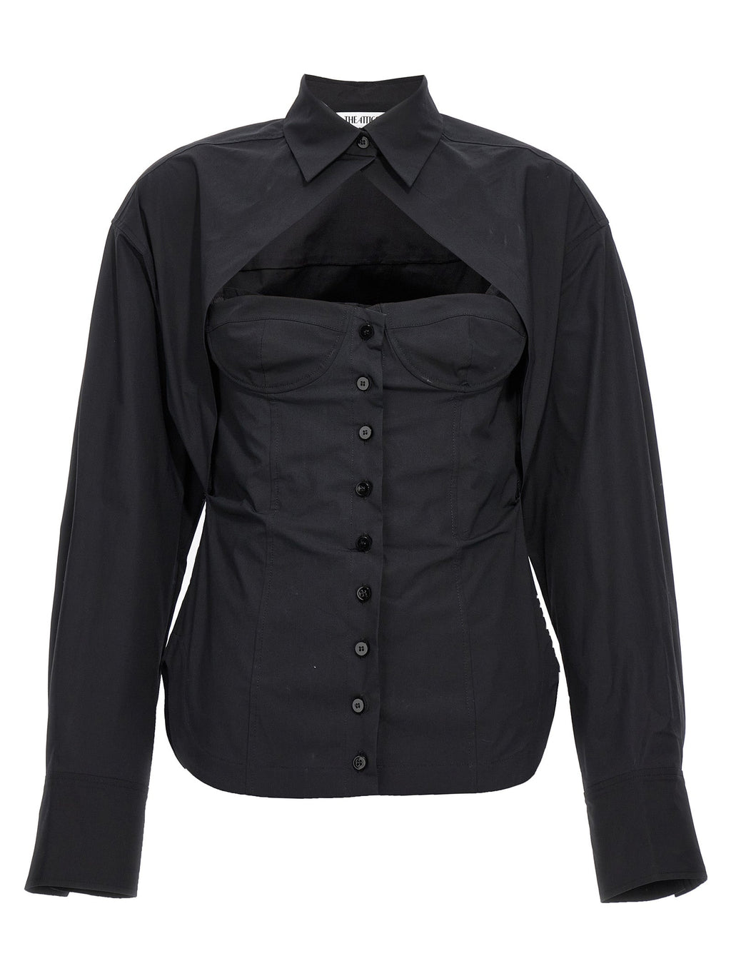 The Attico Black Cotton Blouse