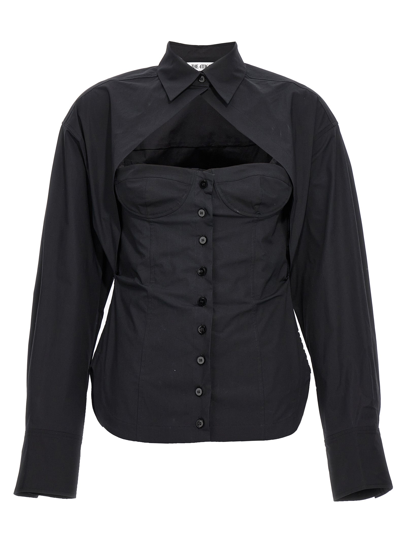 The Attico Black Cotton Blouse