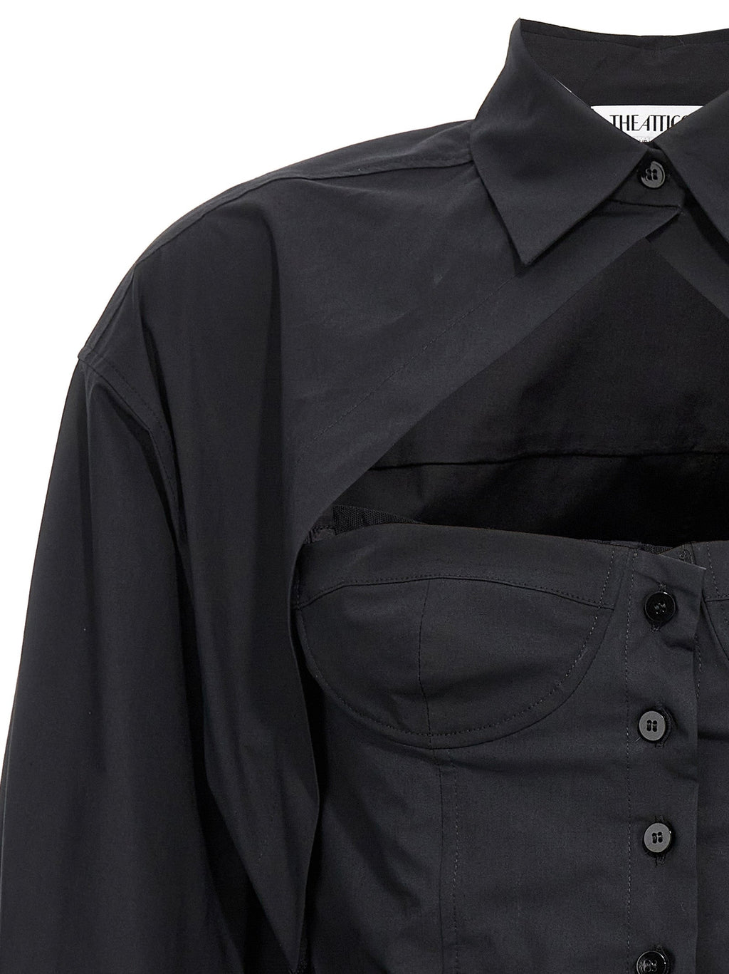 The Attico Black Cotton Blouse