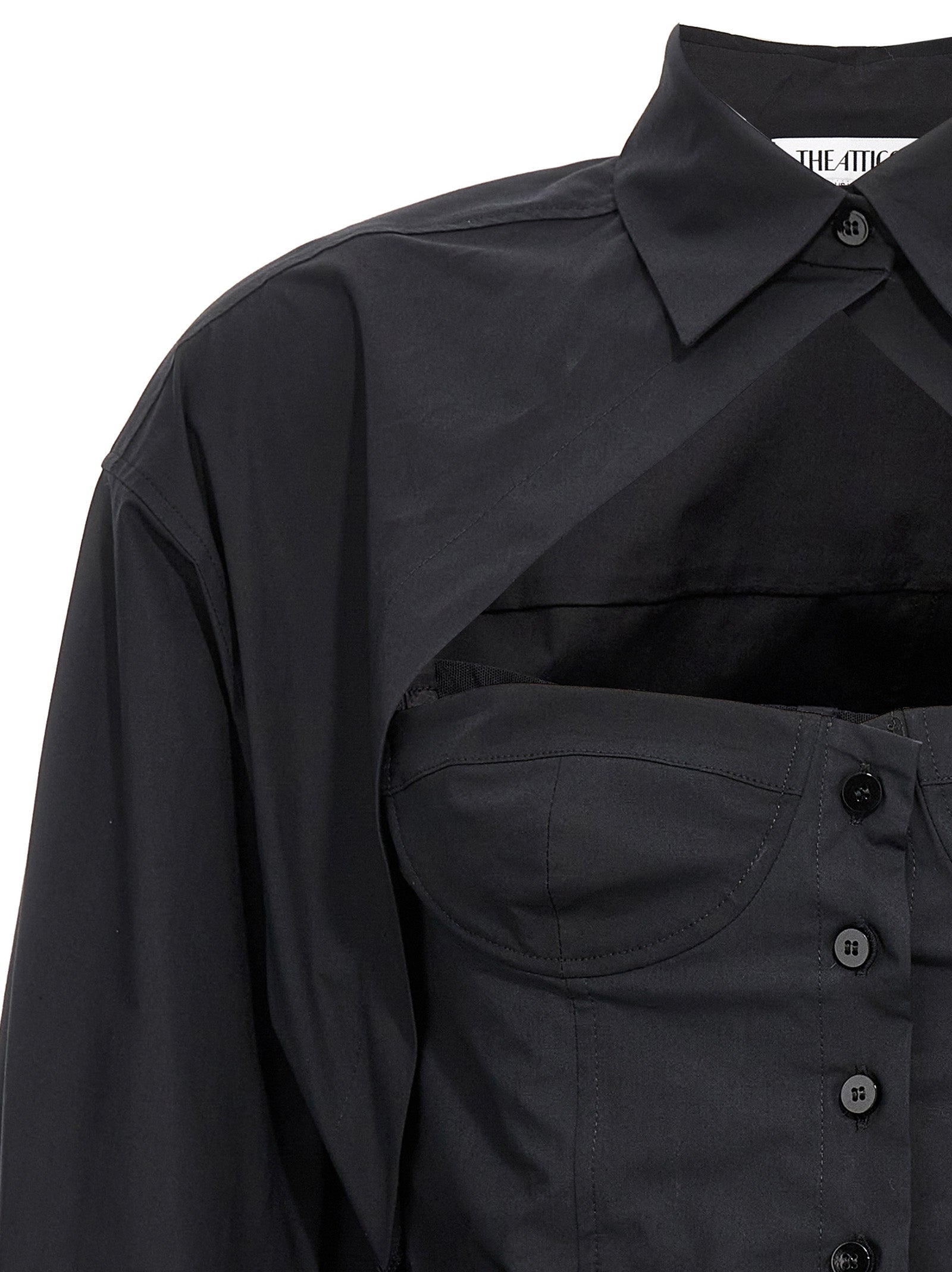 The Attico Black Cotton Blouse
