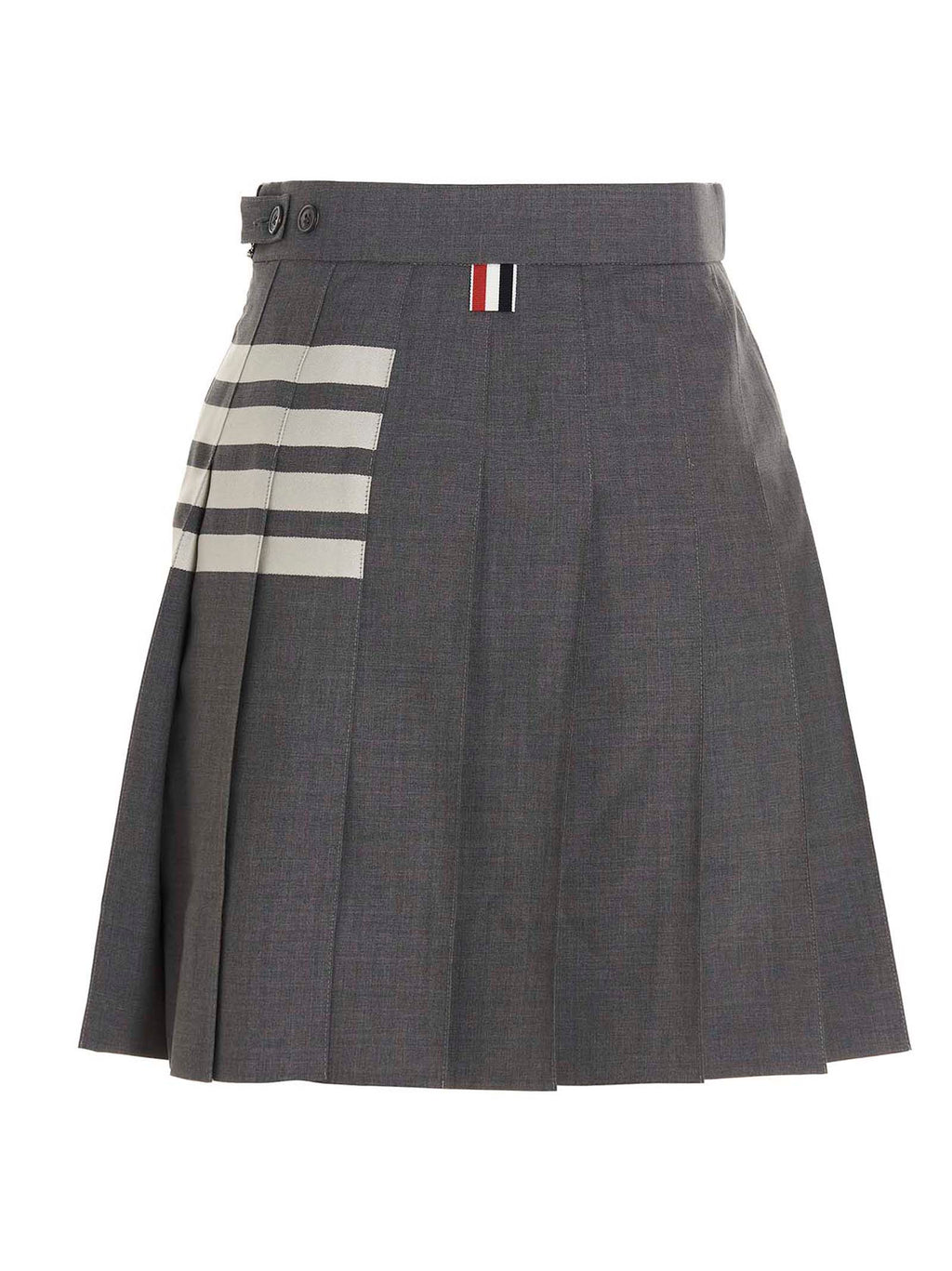 Thom Browne Gray Wool Long Skirt