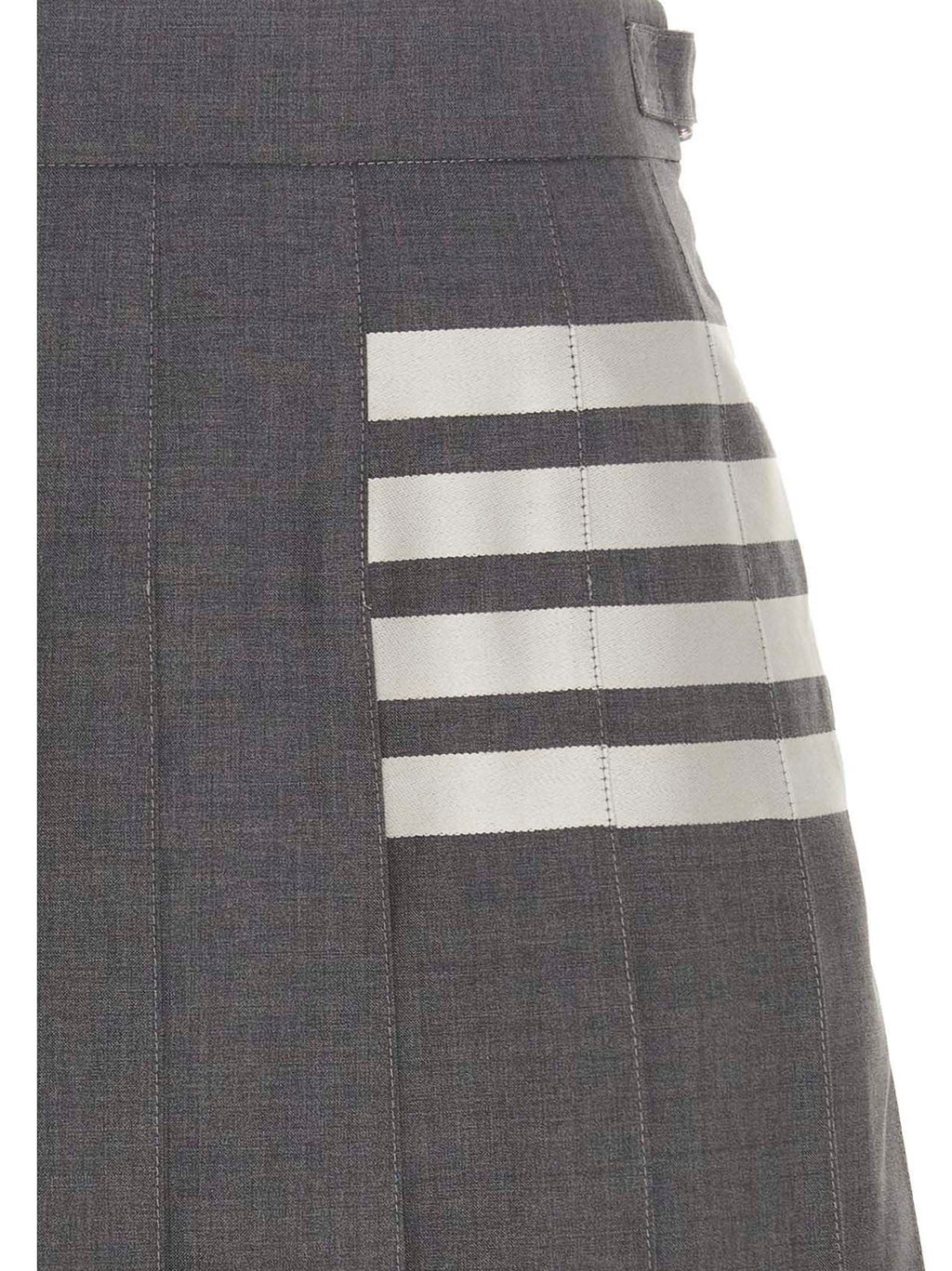 Thom Browne Gray Wool Long Skirt