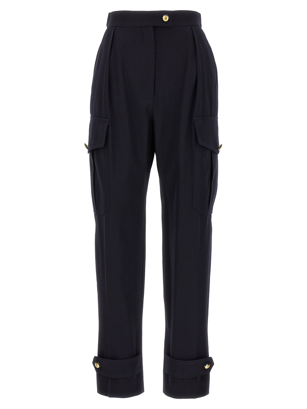 Alexander McQueen Blue Wool Cargo Pants