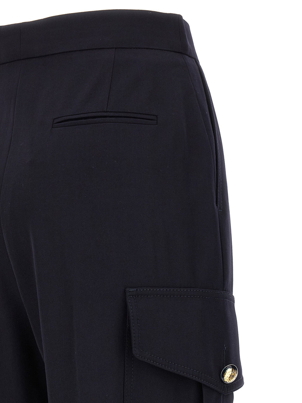 Alexander McQueen Blue Wool Cargo Pants