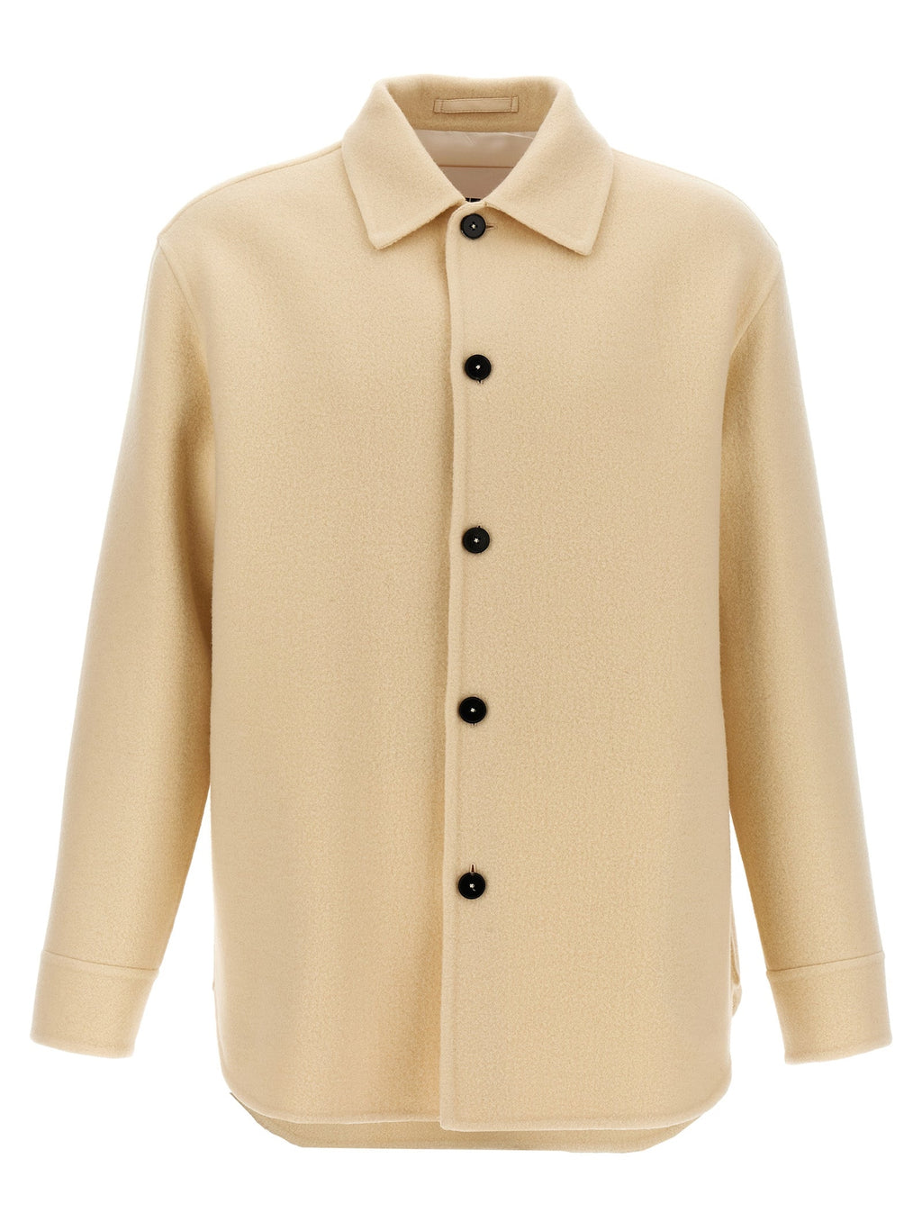 Jil Sander Beige Virgin Wool Coat