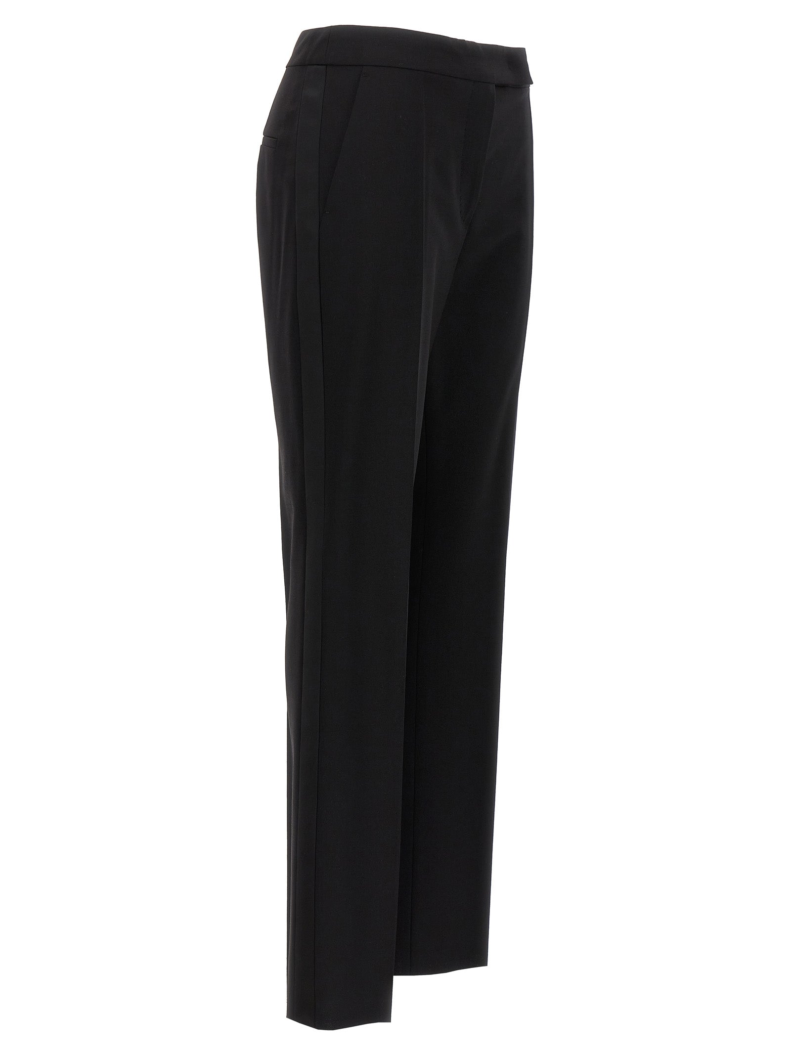 Max Mara Black Virgin Wool Dress Pants