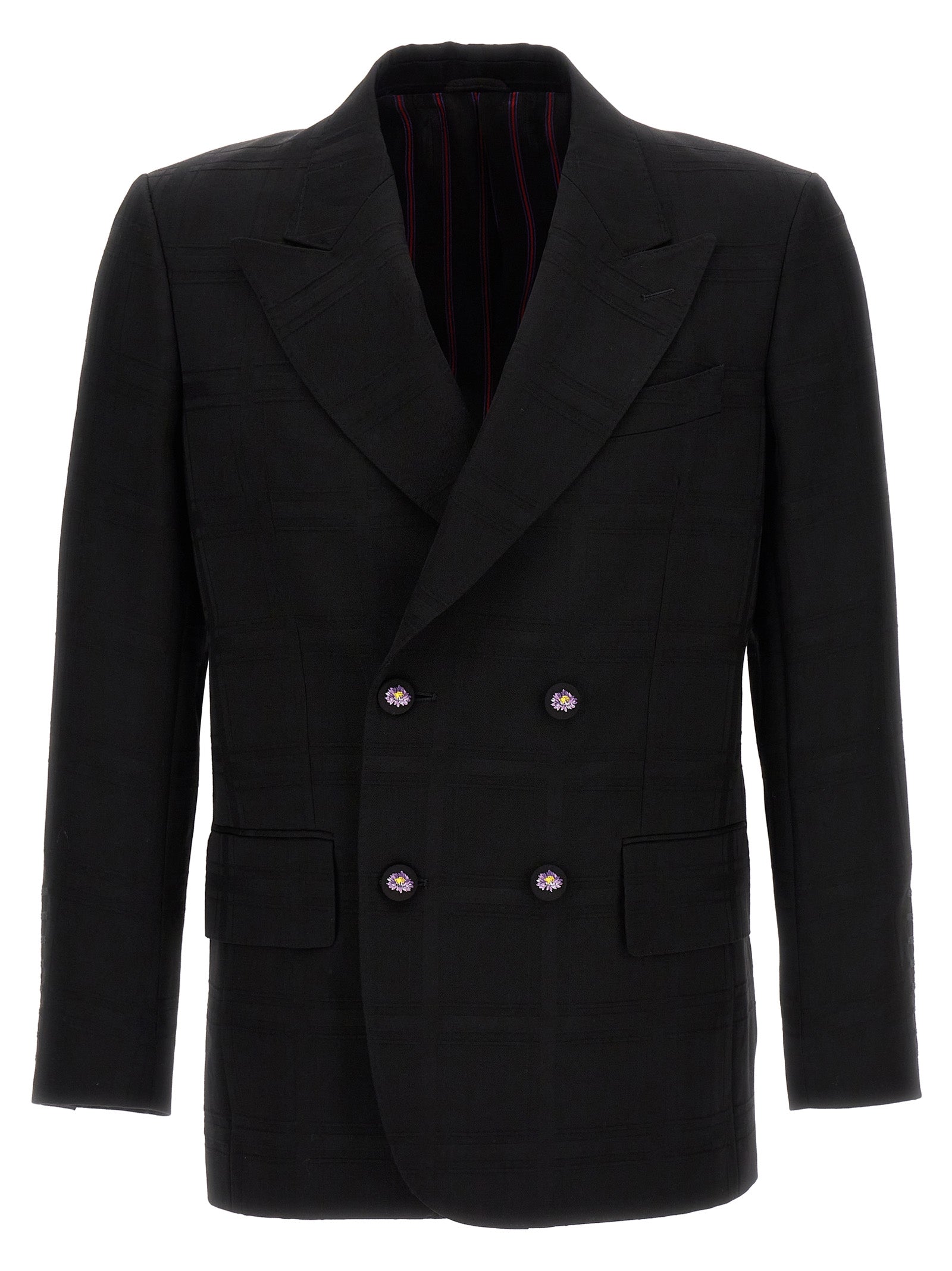 Etro Black Virgin Wool Blazer