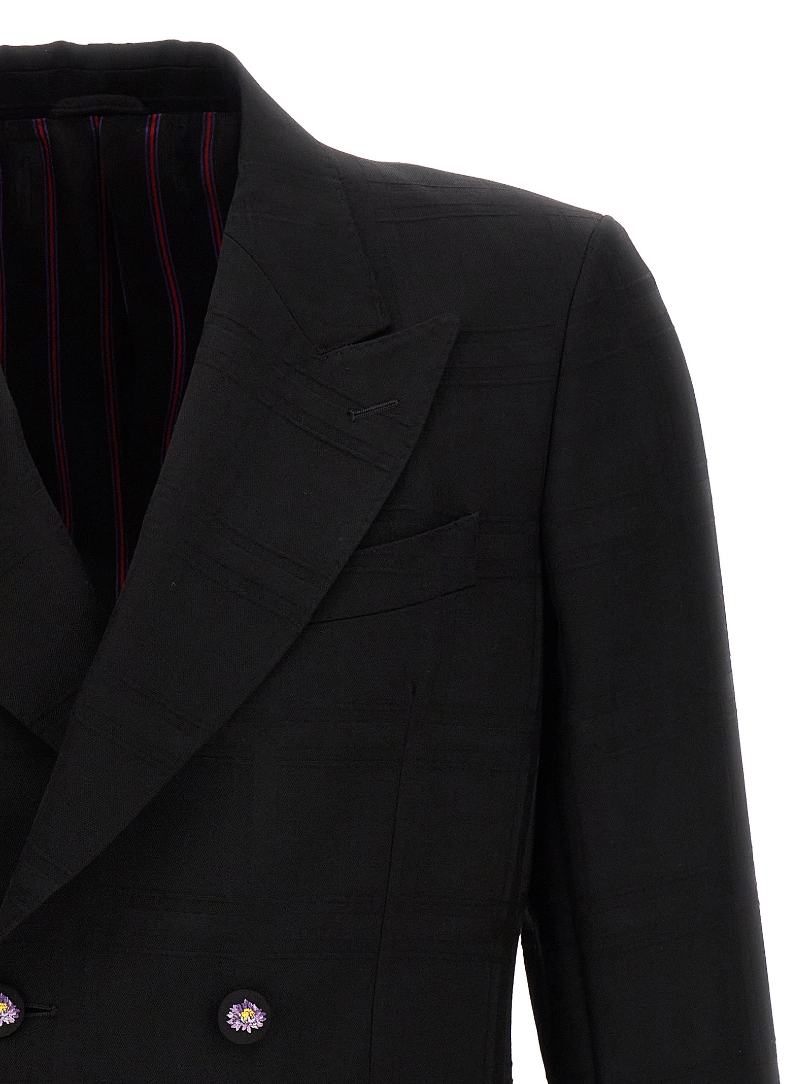Etro Black Virgin Wool Blazer
