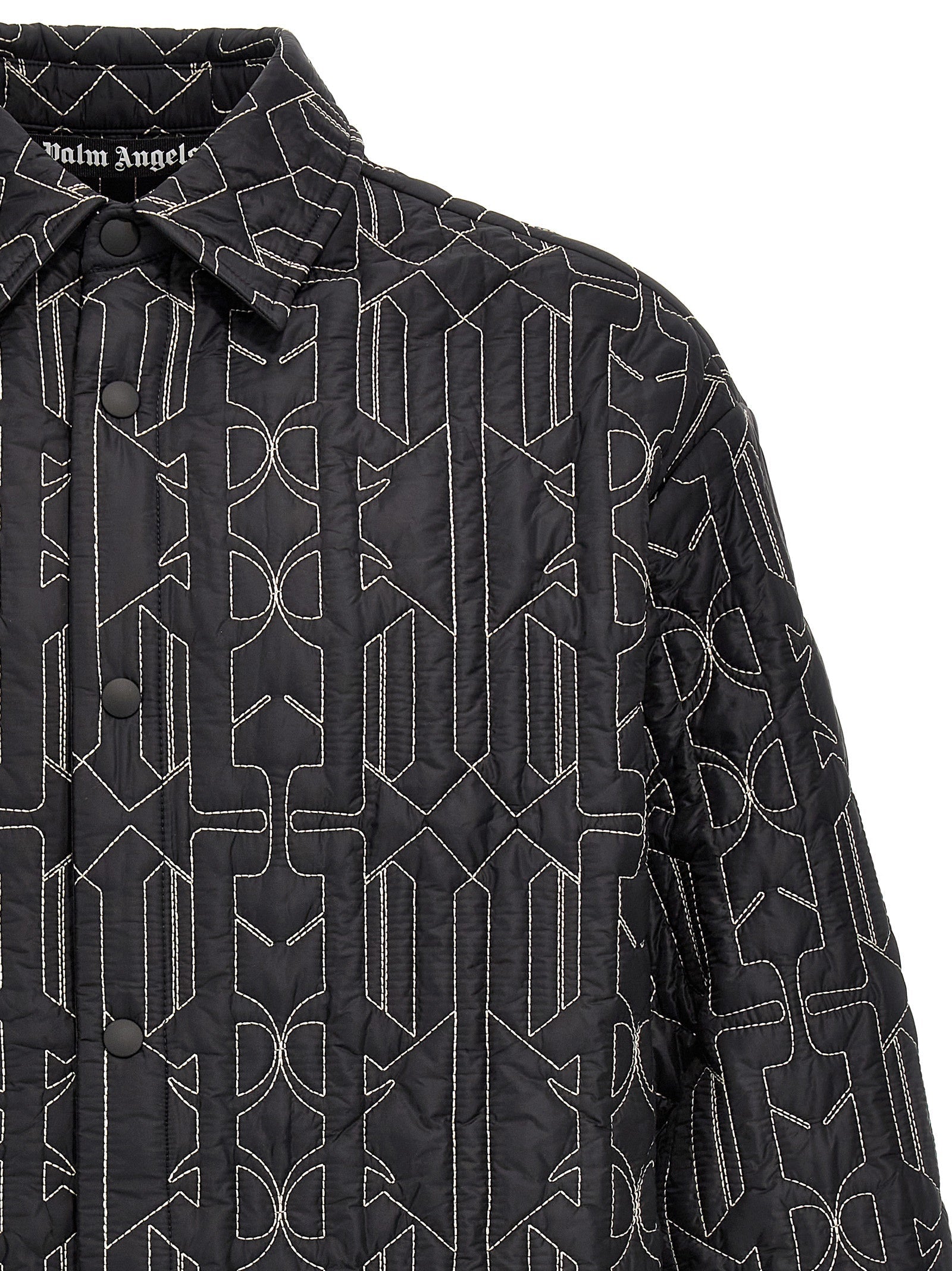 Palm Angels Gray Polyamide Shell Jacket