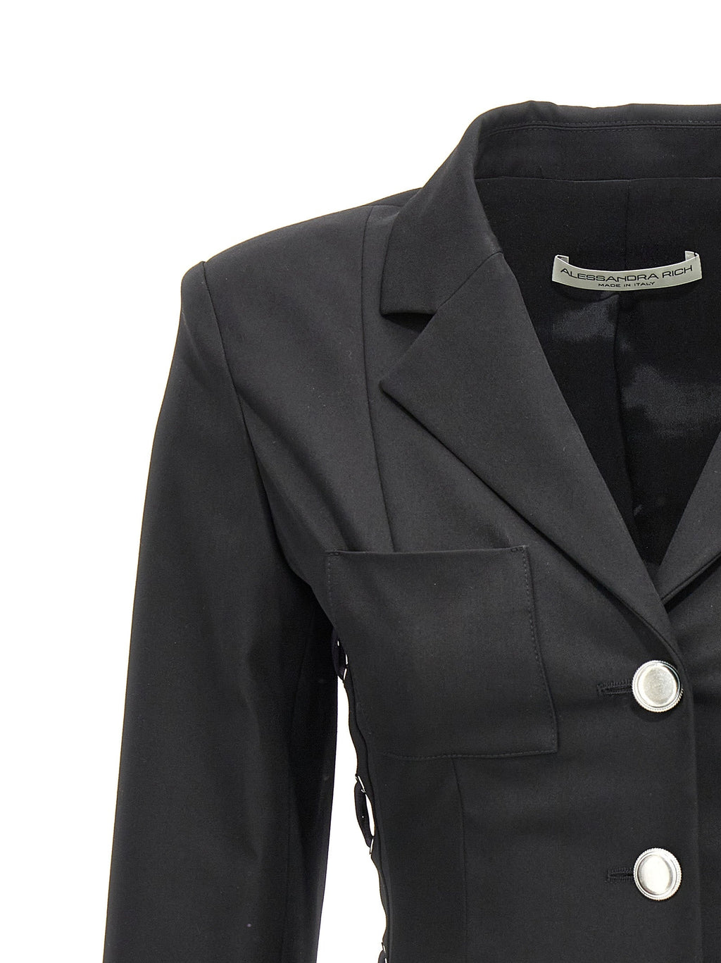 Alessandra Rich Black Wool Blazer