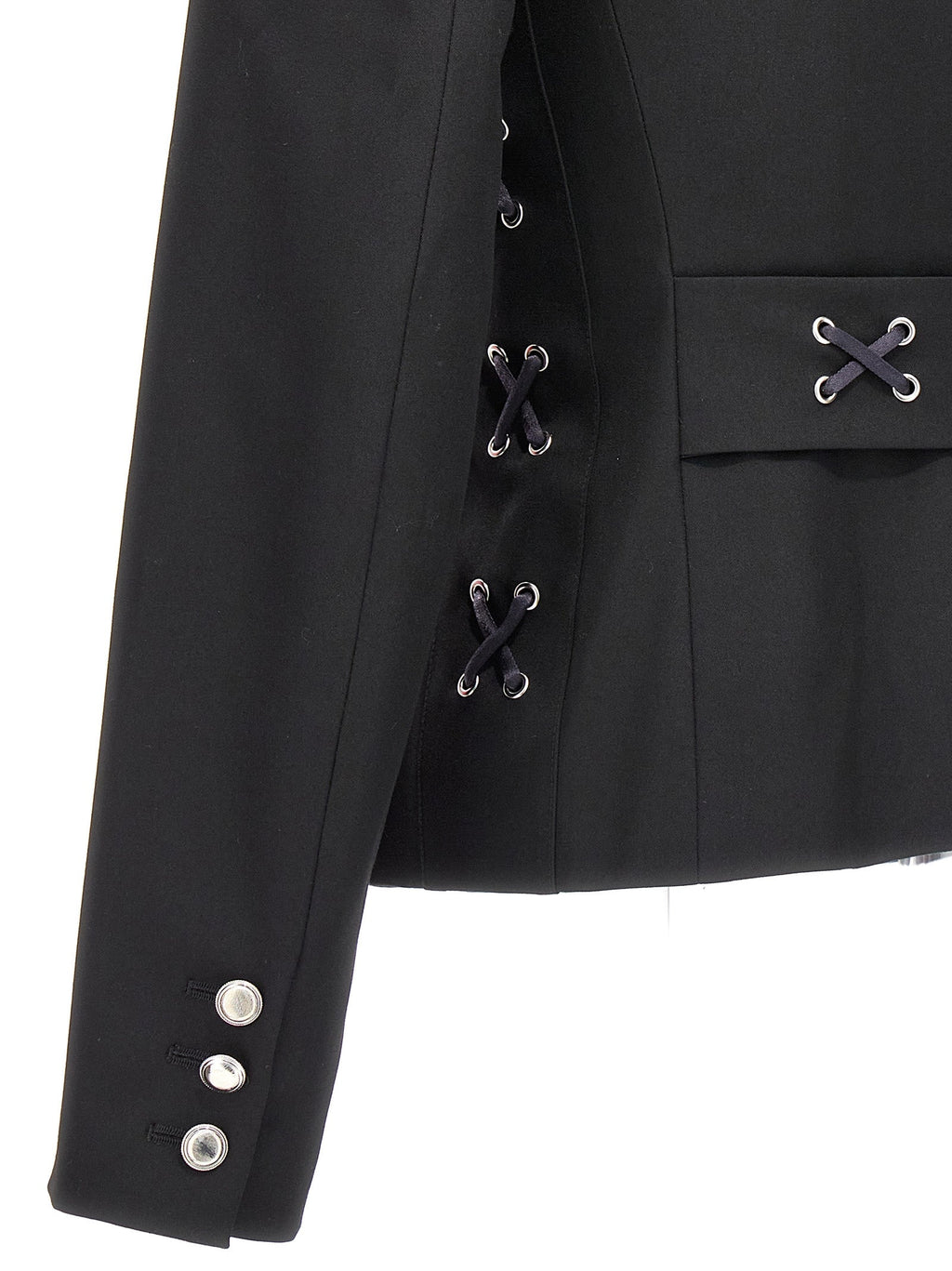 Alessandra Rich Black Wool Blazer