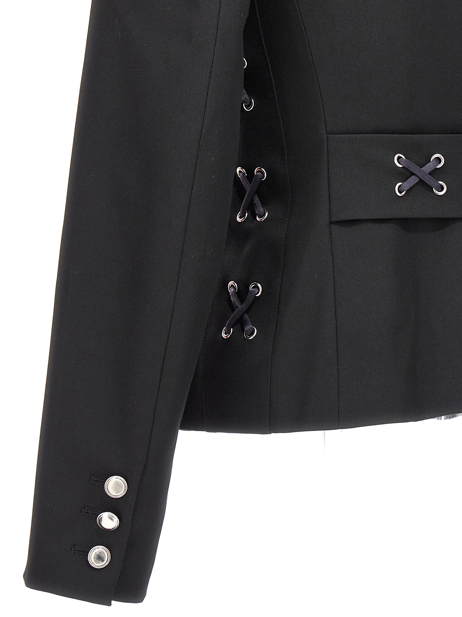 Alessandra Rich Black Wool Blazer