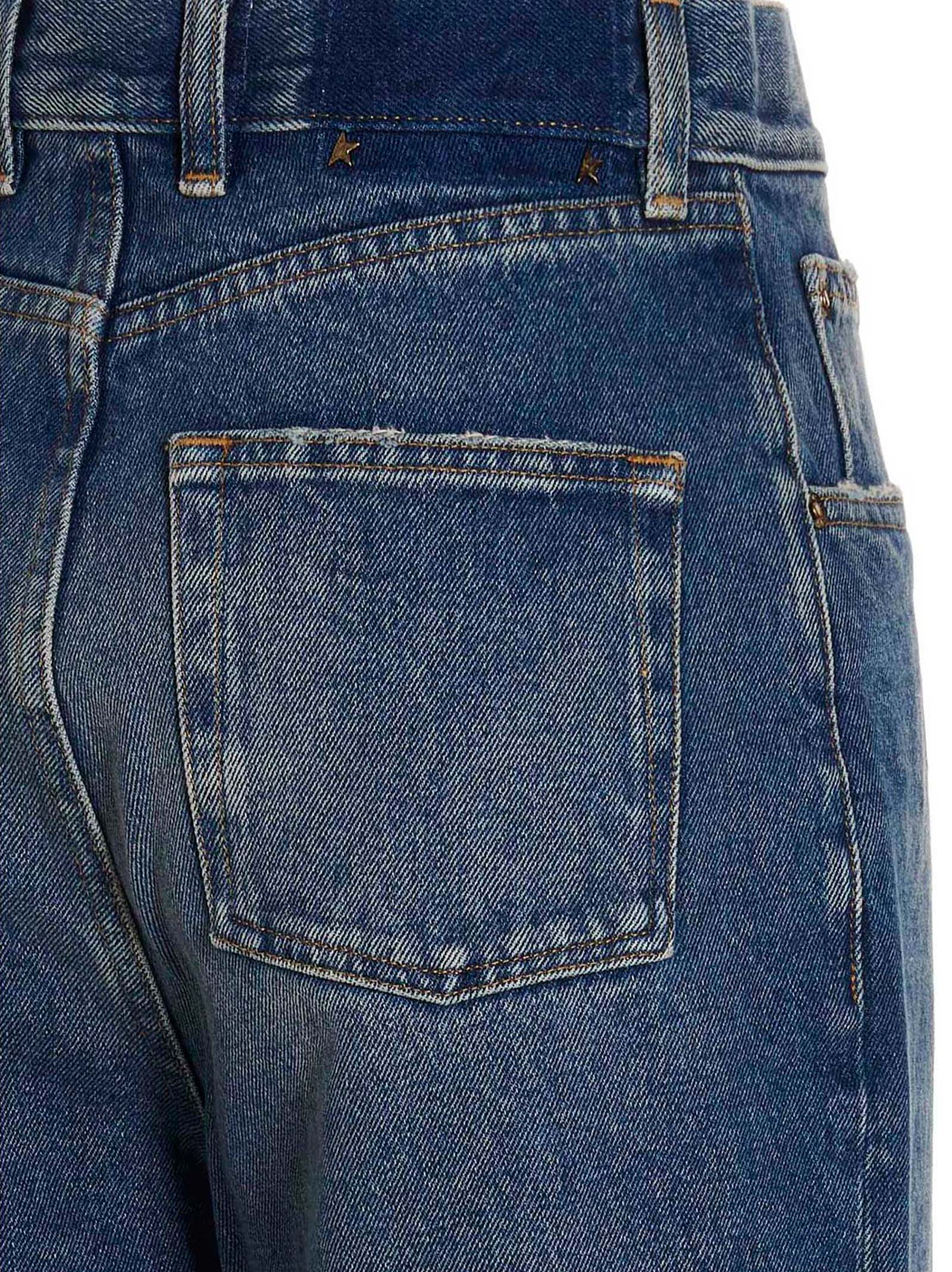 Golden Goose Blue Cotton Straight-Leg Jeans