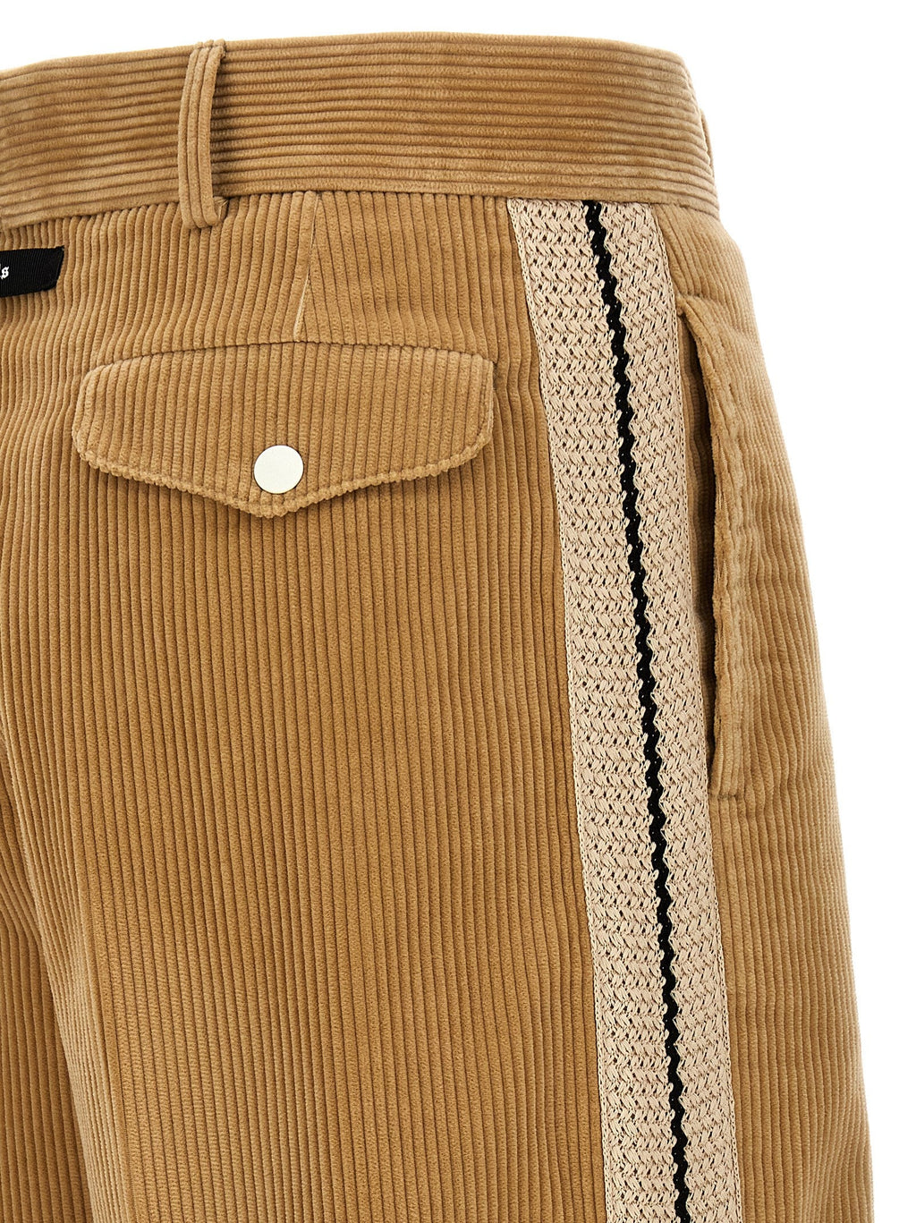 Palm Angels Beige Cotton Casual Pants