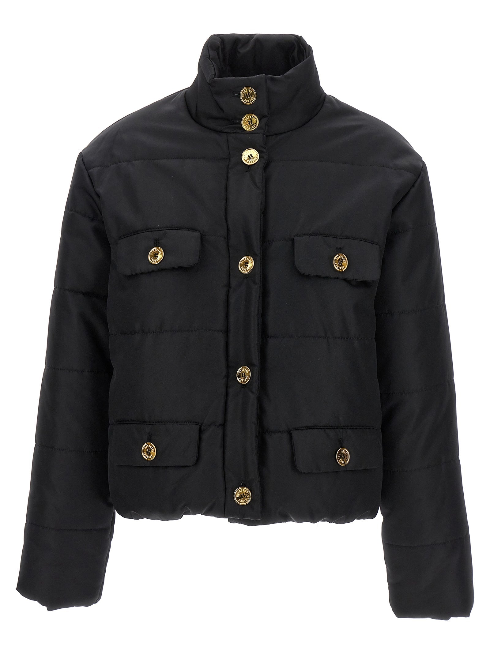 Moschino Black Polyamide Full-Length Jacket