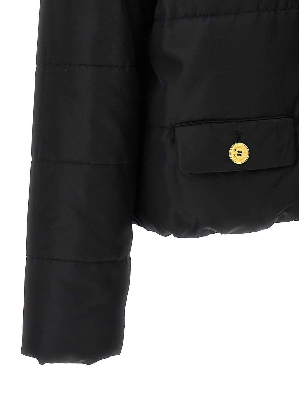 Moschino Black Polyamide Full-Length Jacket