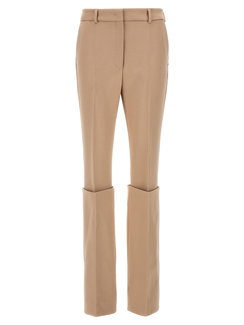 Sportmax Beige Polyester Dress Pants