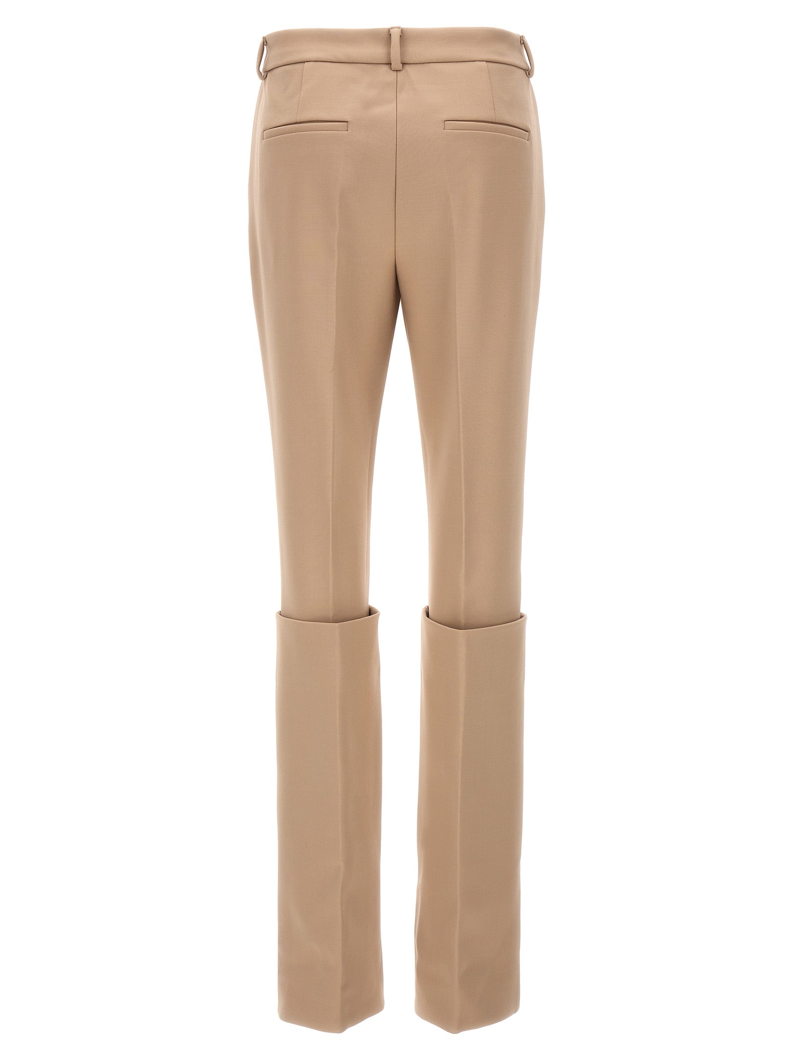 Sportmax Beige Polyester Dress Pants