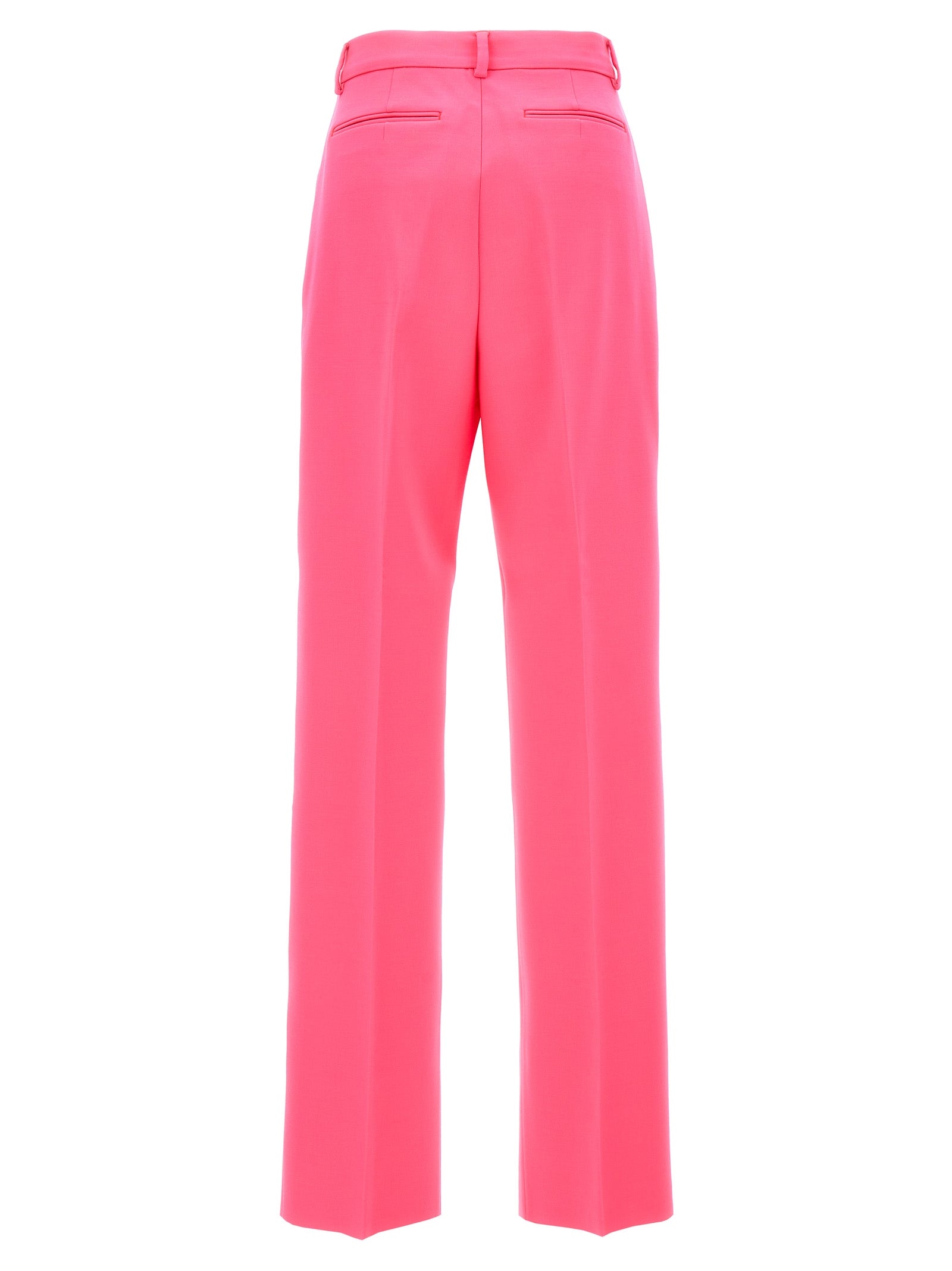 Sportmax Fuchsia Virgin Wool Casual Pants