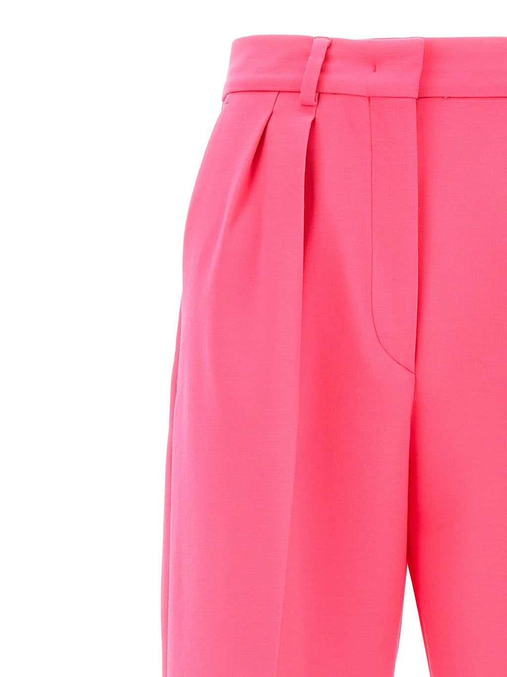 Sportmax Fuchsia Virgin Wool Casual Pants