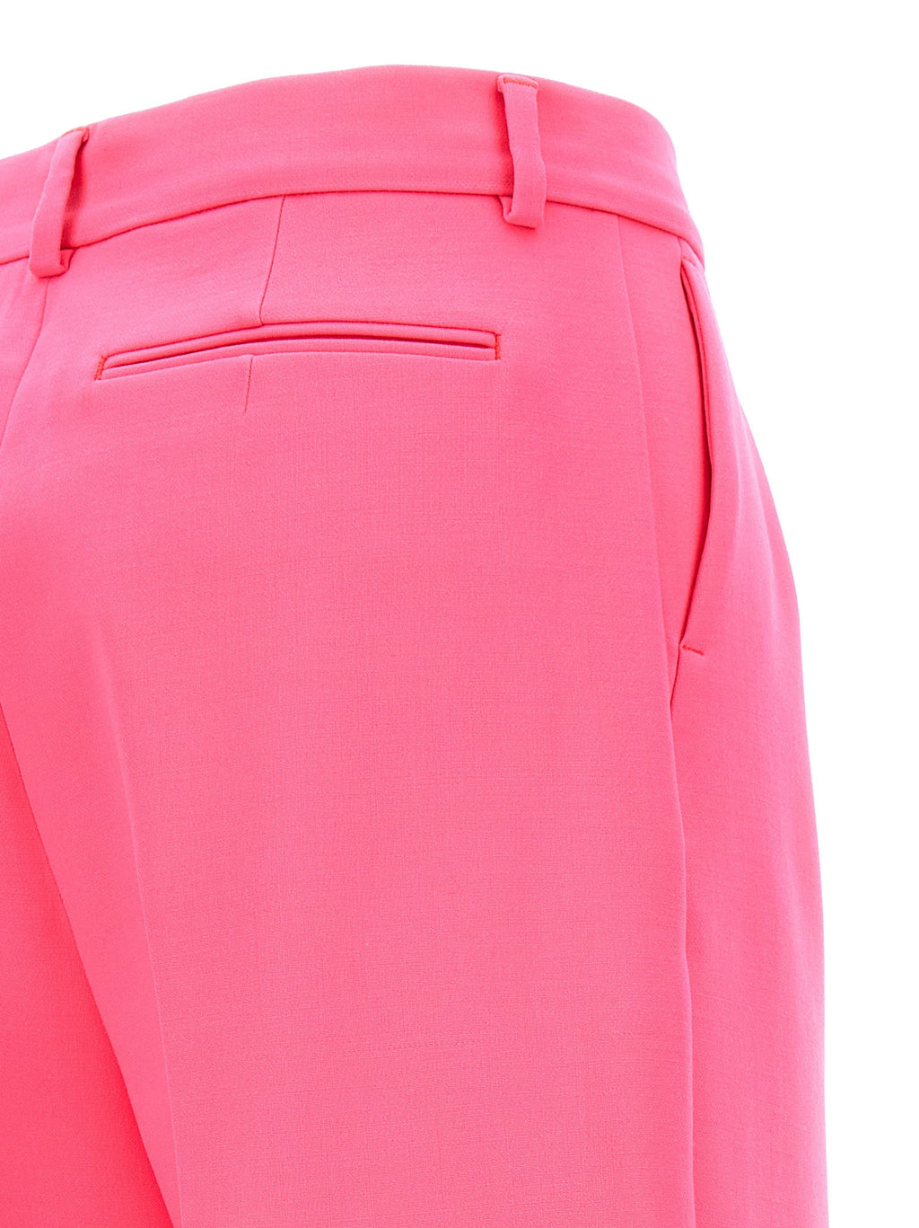 Sportmax Fuchsia Virgin Wool Casual Pants