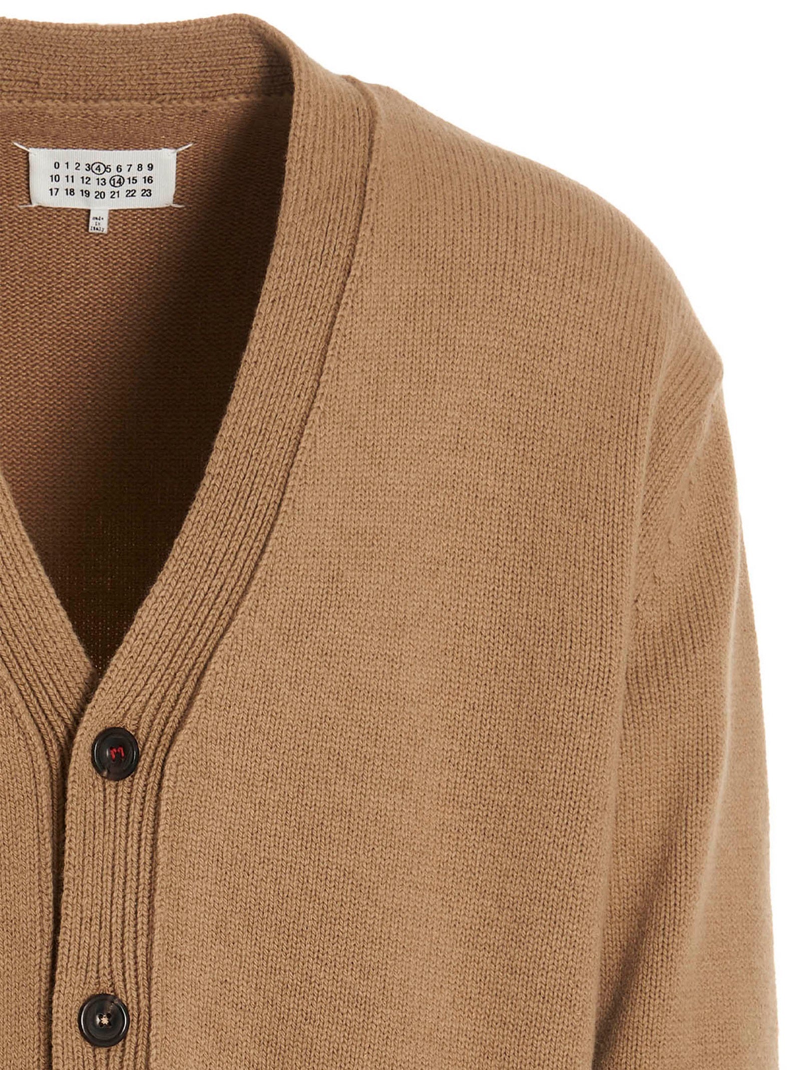 Maison Margiela Beige Wool Cardigan
