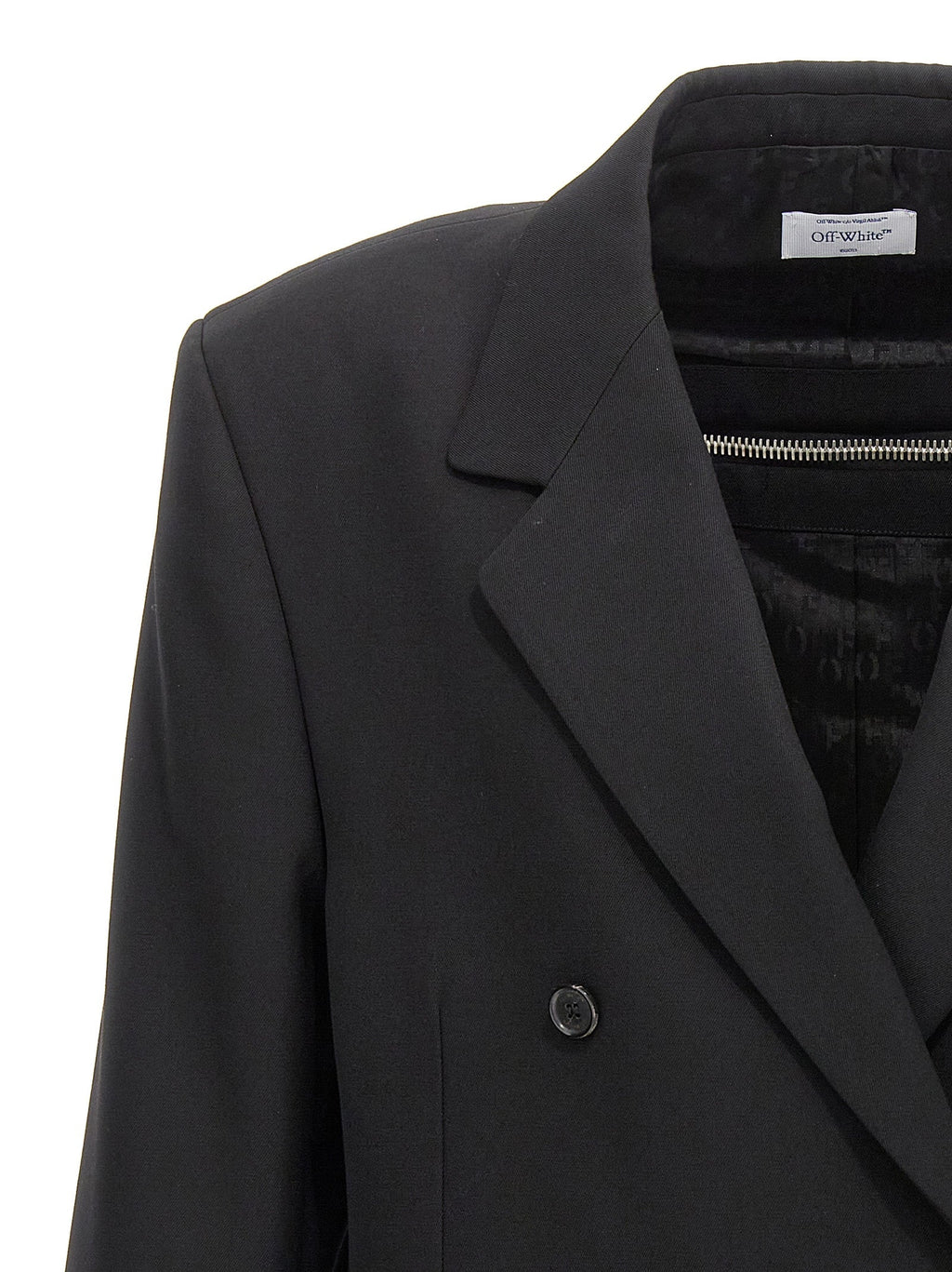 Off-White Black Virgin Wool Blazer