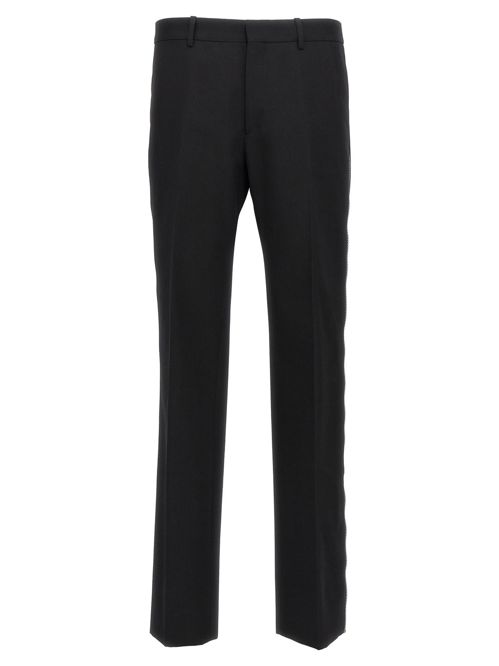 Off-White Black Virgin Wool Dress Pants