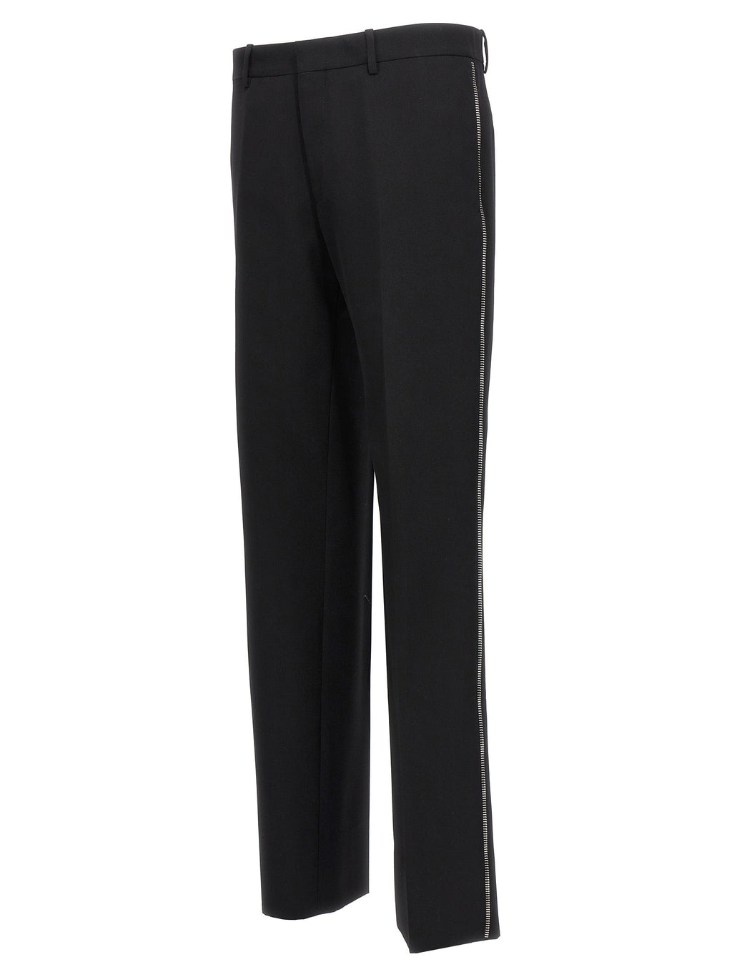Off-White Black Virgin Wool Dress Pants