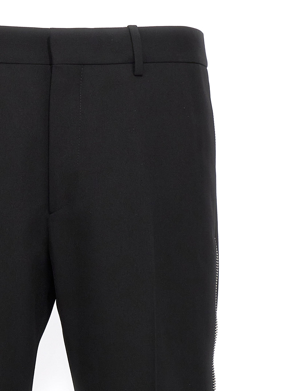 Off-White Black Virgin Wool Dress Pants