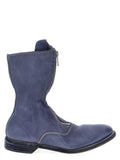 Guidi Purple Leather Ankle Boots
