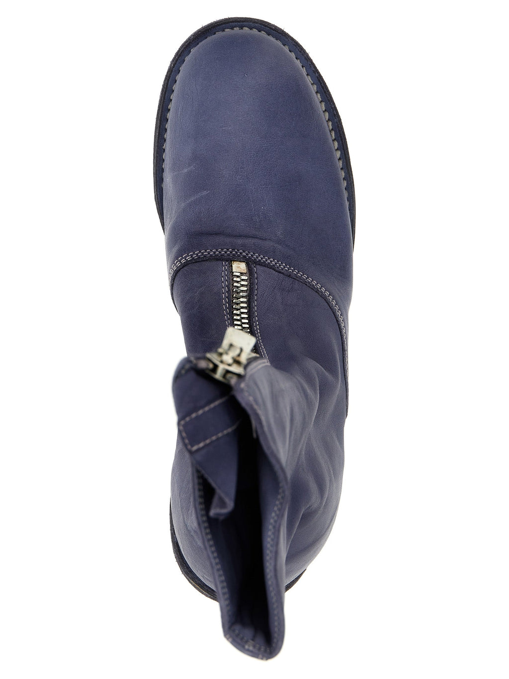 Guidi Purple Leather Ankle Boots