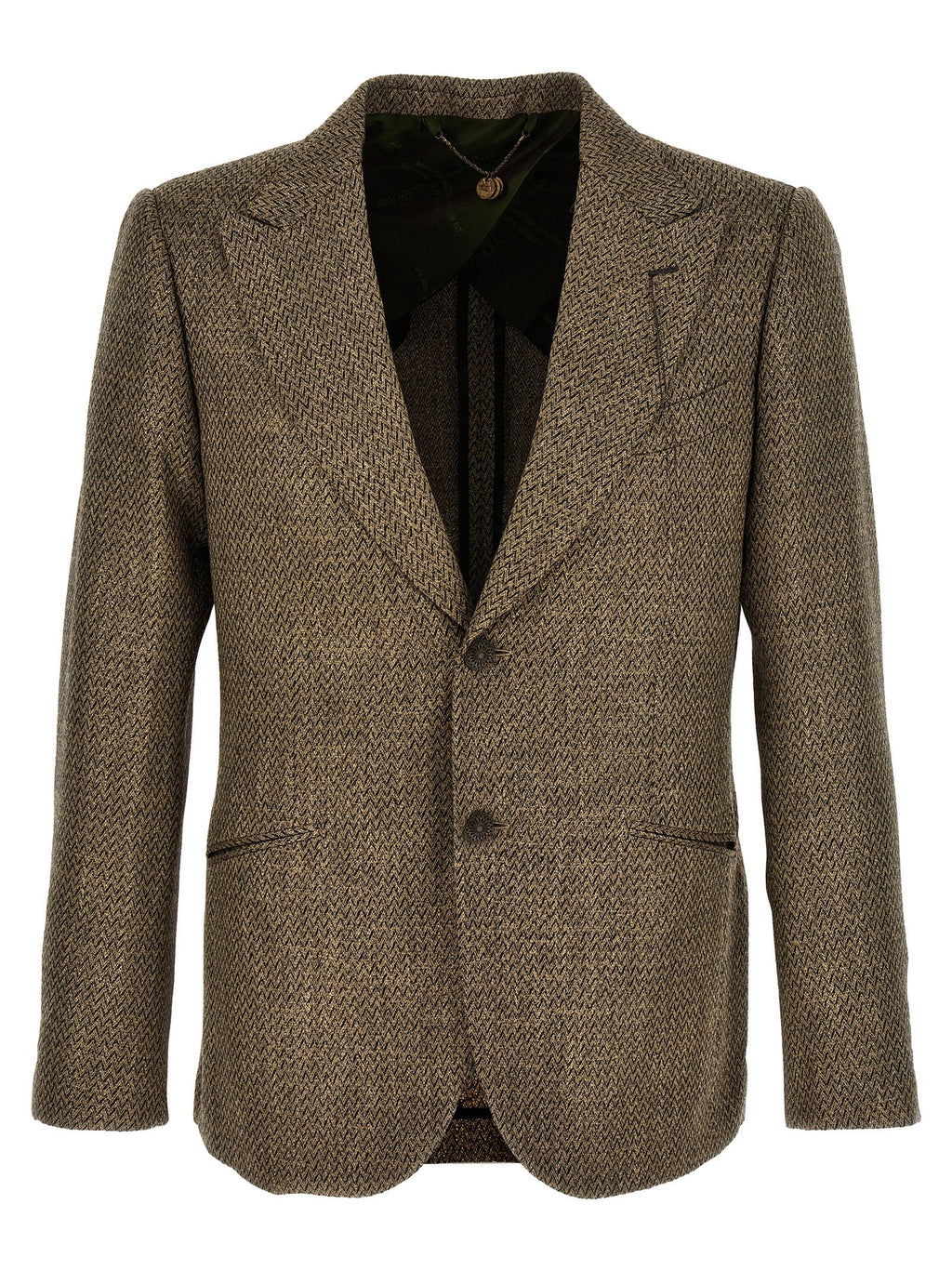 MAURIZIO MIRI Beige Alpaca Leather Blazer