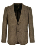 MAURIZIO MIRI Beige Alpaca Leather Blazer