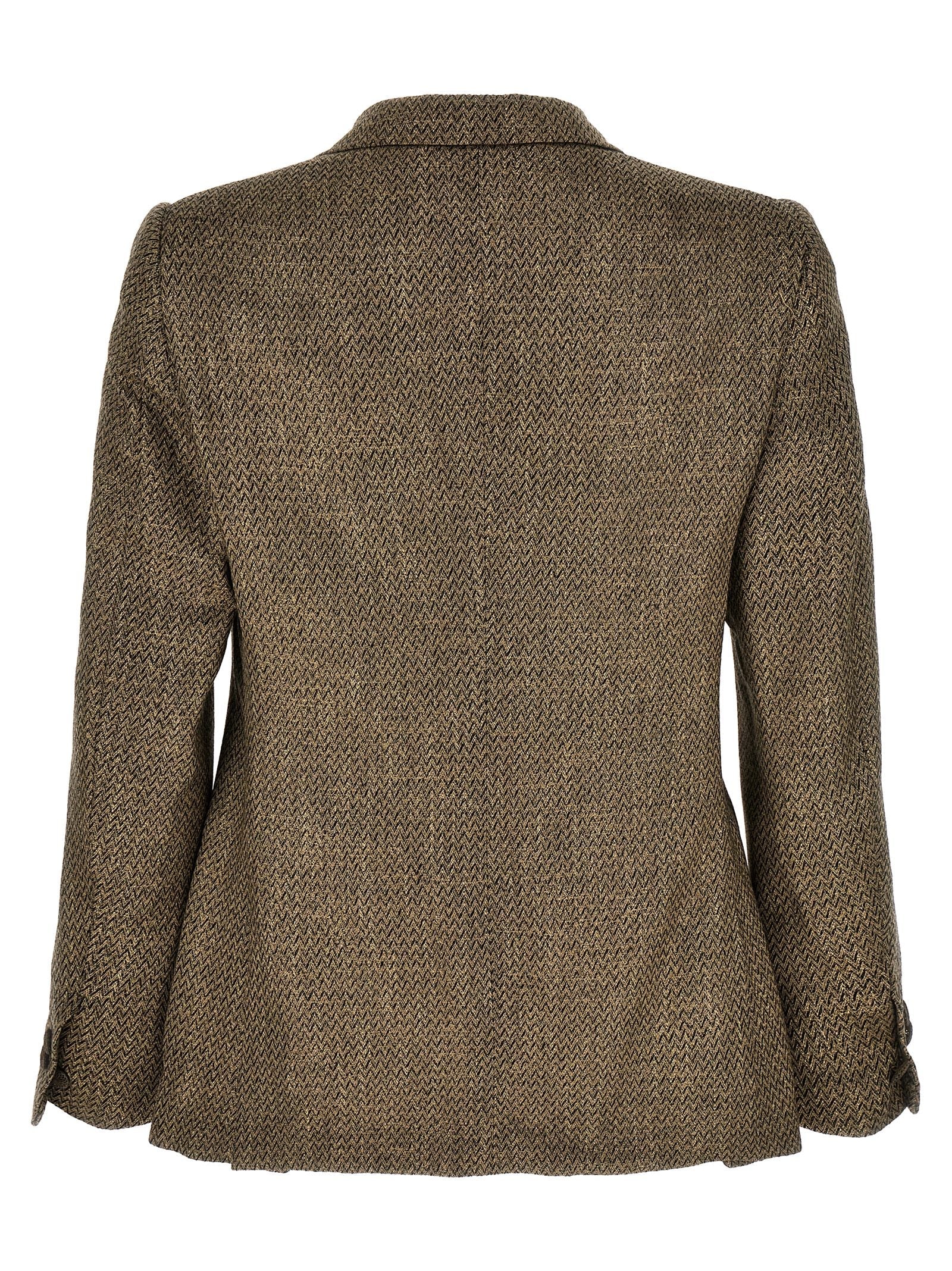 MAURIZIO MIRI Beige Alpaca Leather Blazer