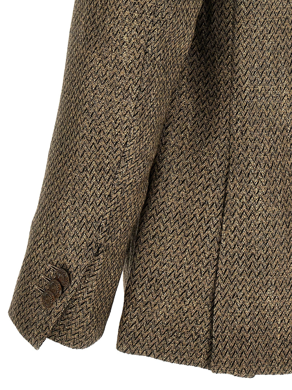 MAURIZIO MIRI Beige Alpaca Leather Blazer